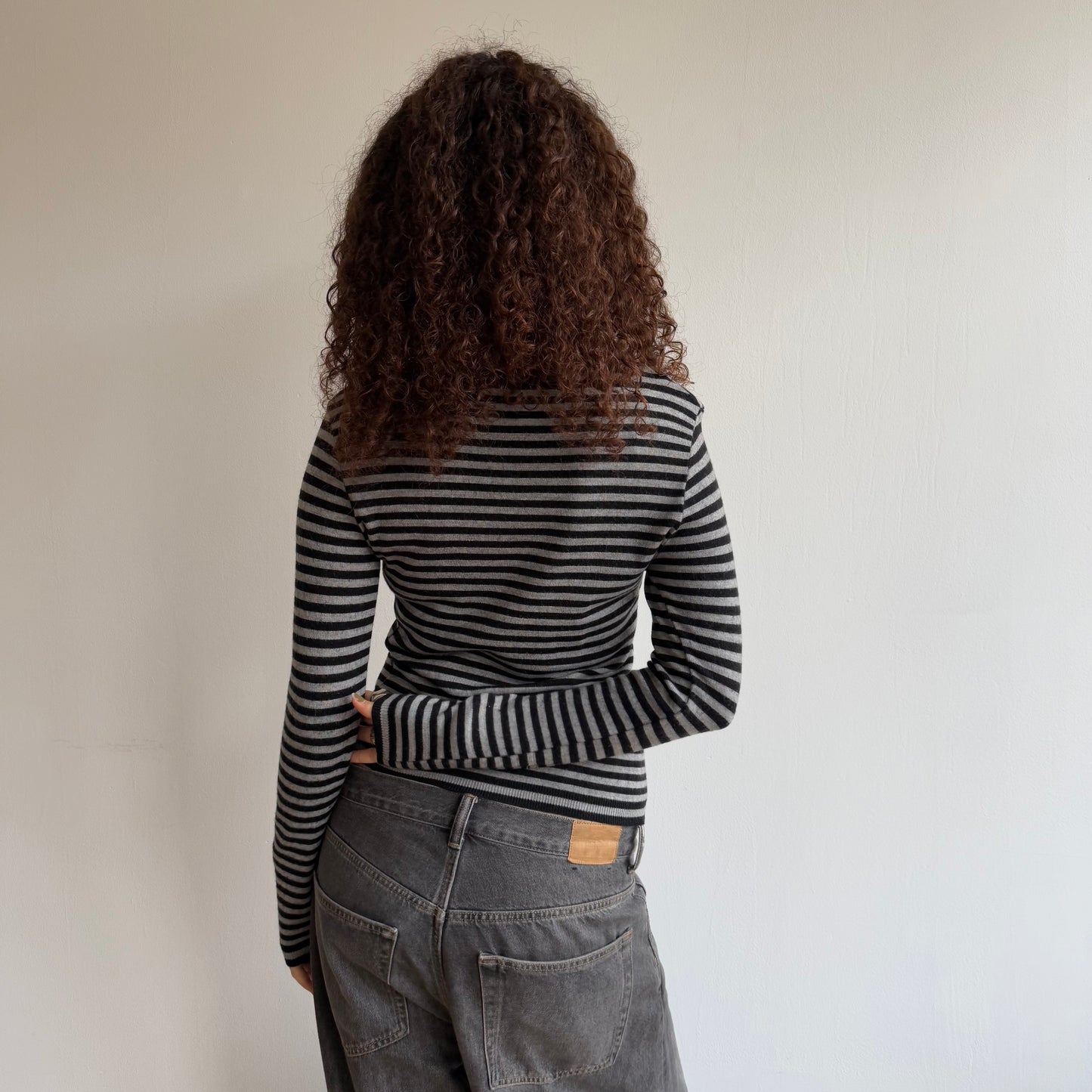 Striped button knit - Size S