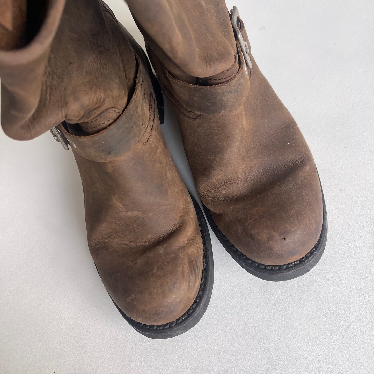 Brown Harley Davidson boots - Size UK5 (Pair 1)