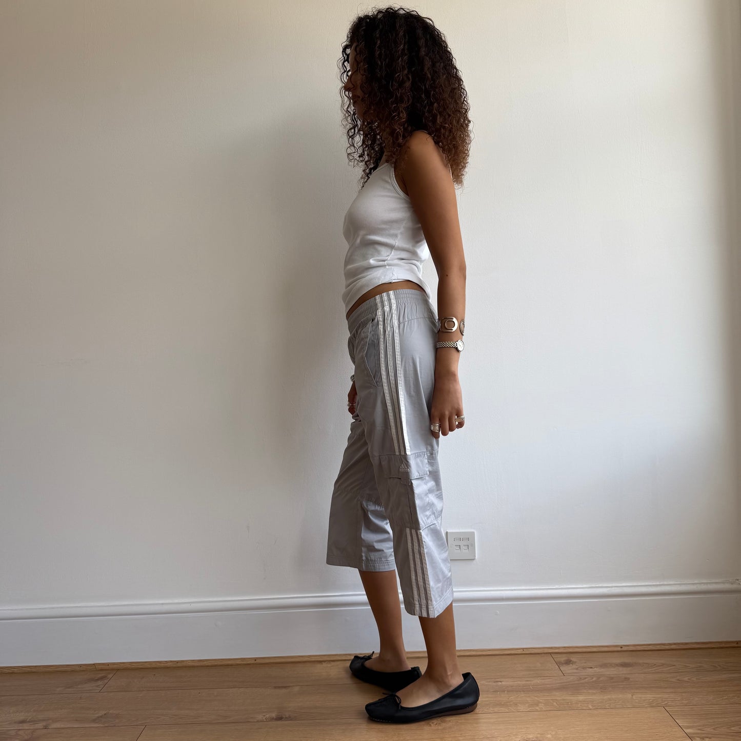 Light grey Adidas capris - Size S