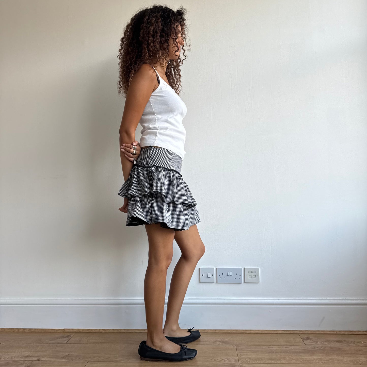 Gingham rara skirt - Size S