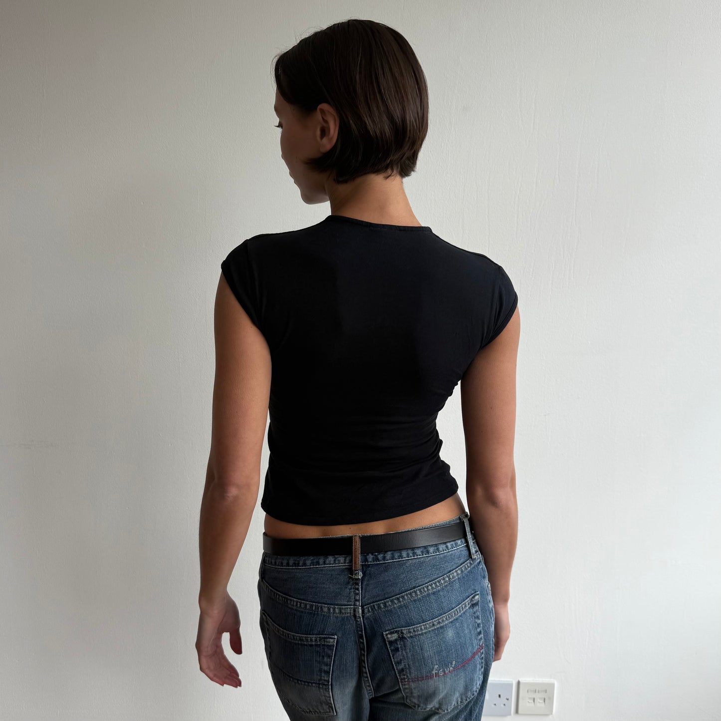 Black Nike swoosh top - Size S