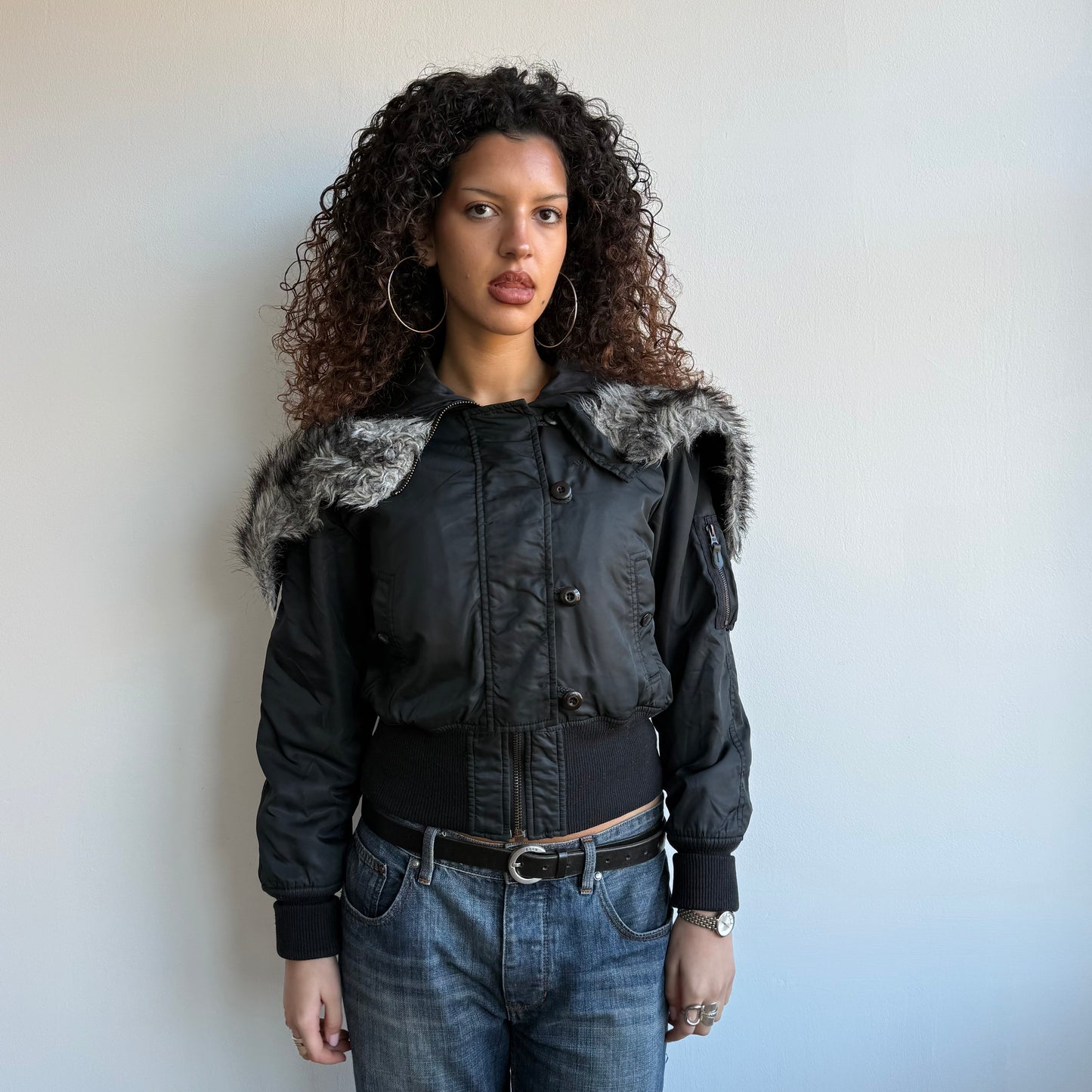 Black Avirex flight bomber - Size M