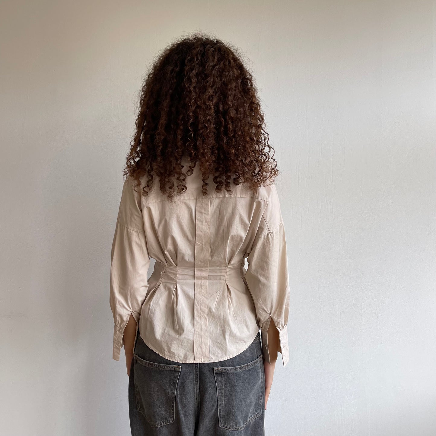 Beige belt shirt - Size S/M