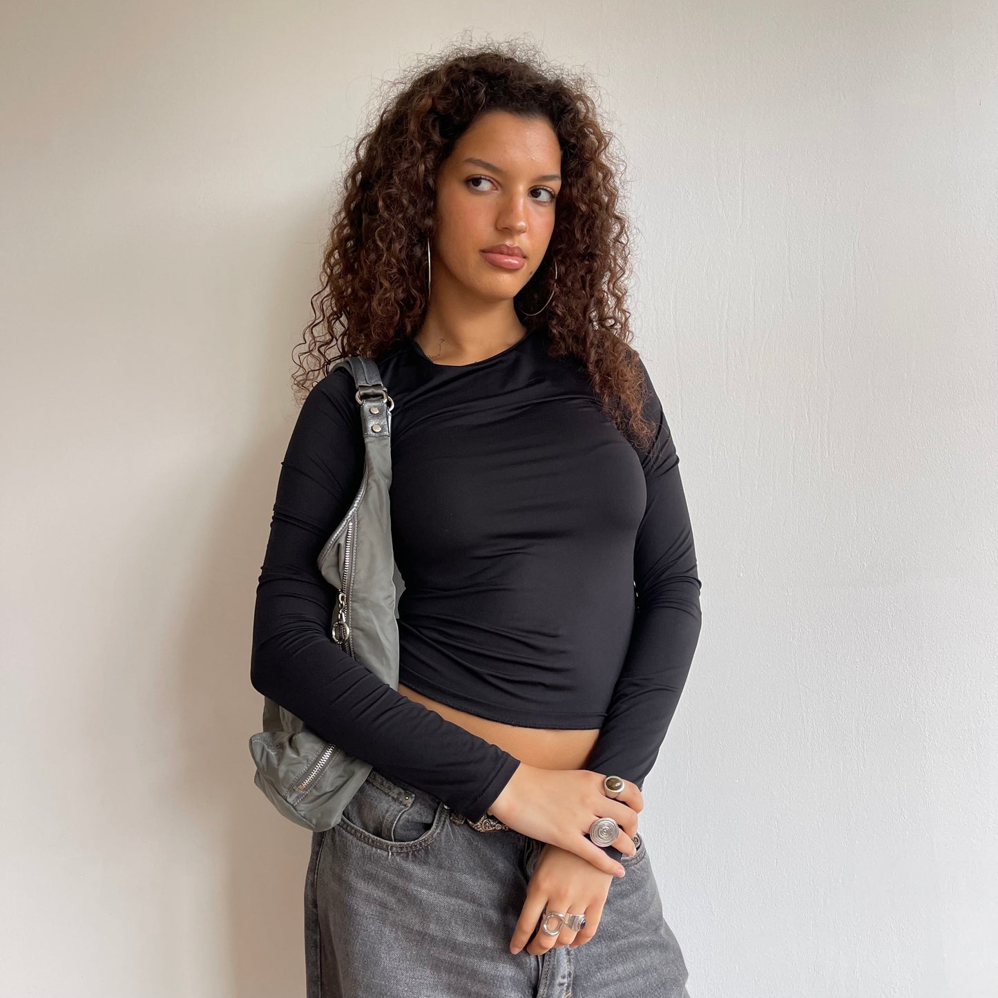 Grey gorpcore bag