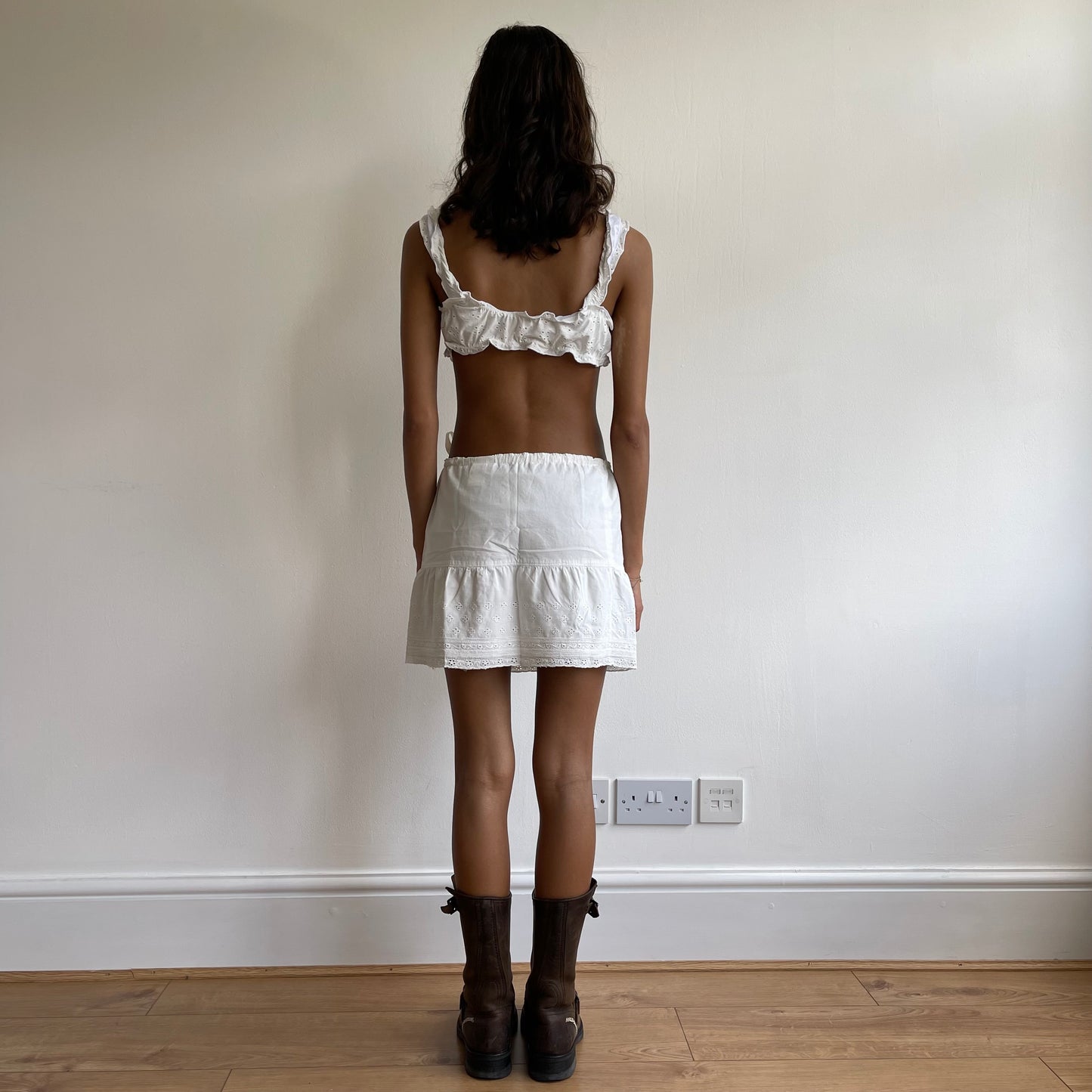 White broderie anglaise bikini - Size XS/S