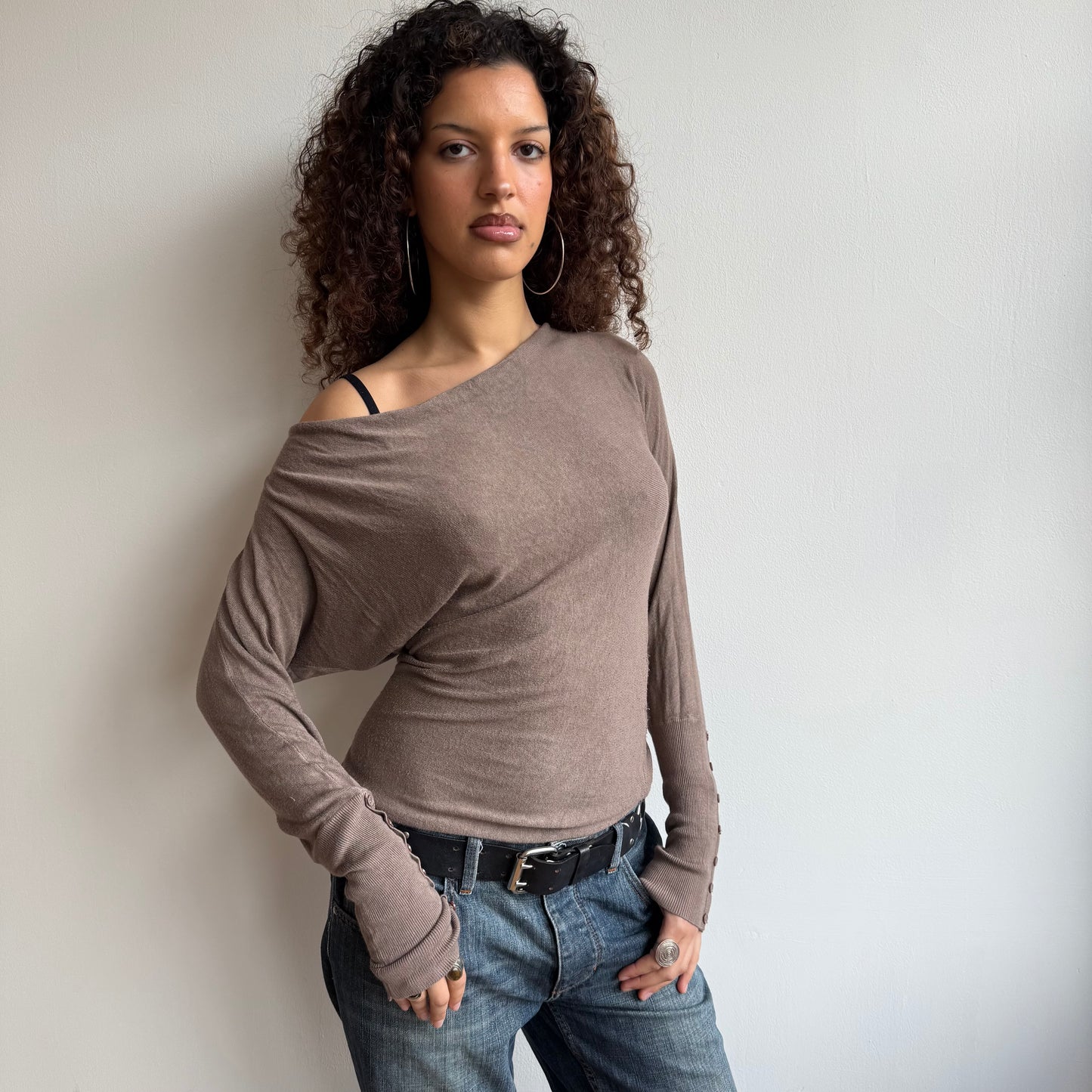 Brown slouchy knit - Size S