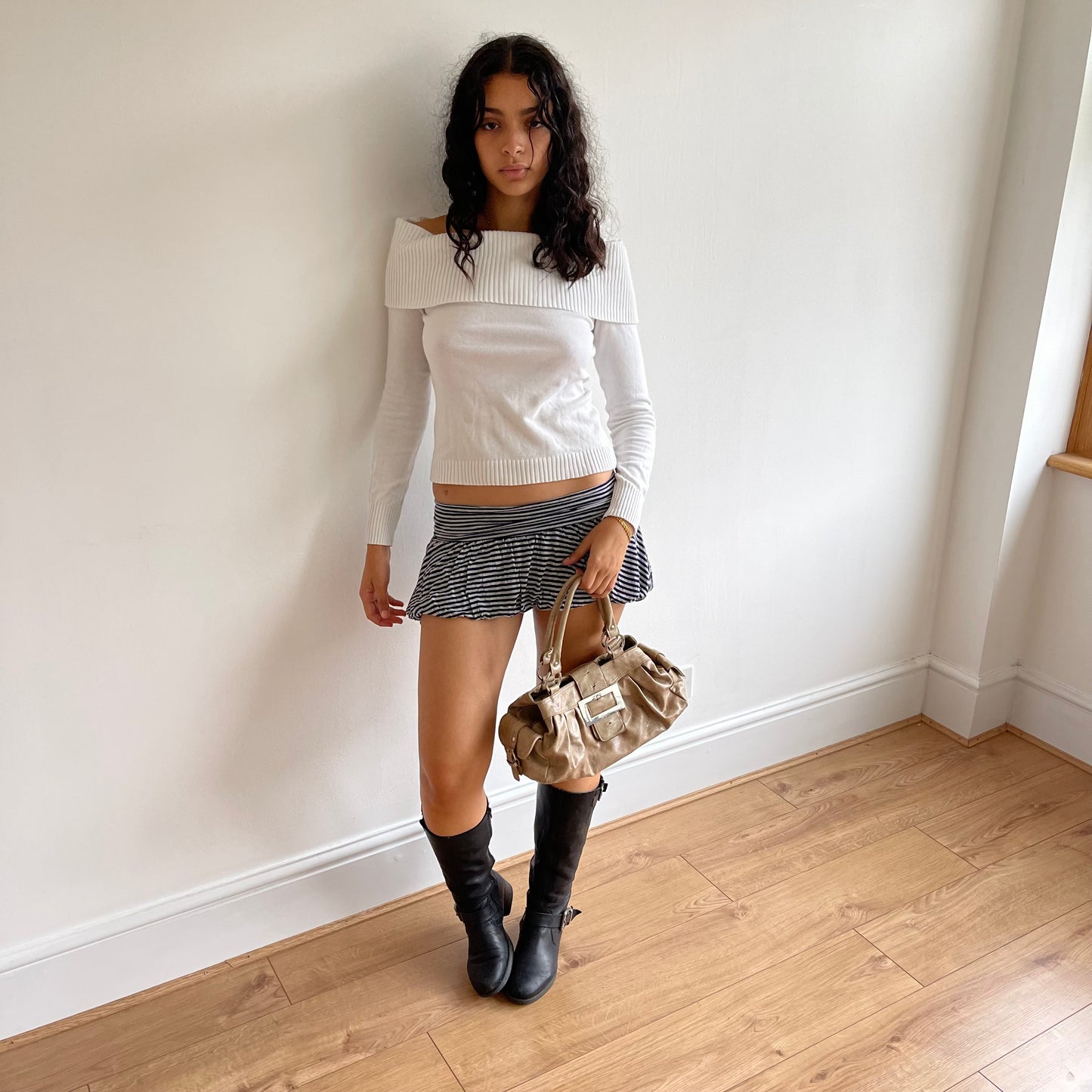 Black and grey bubble skirt - Size XS