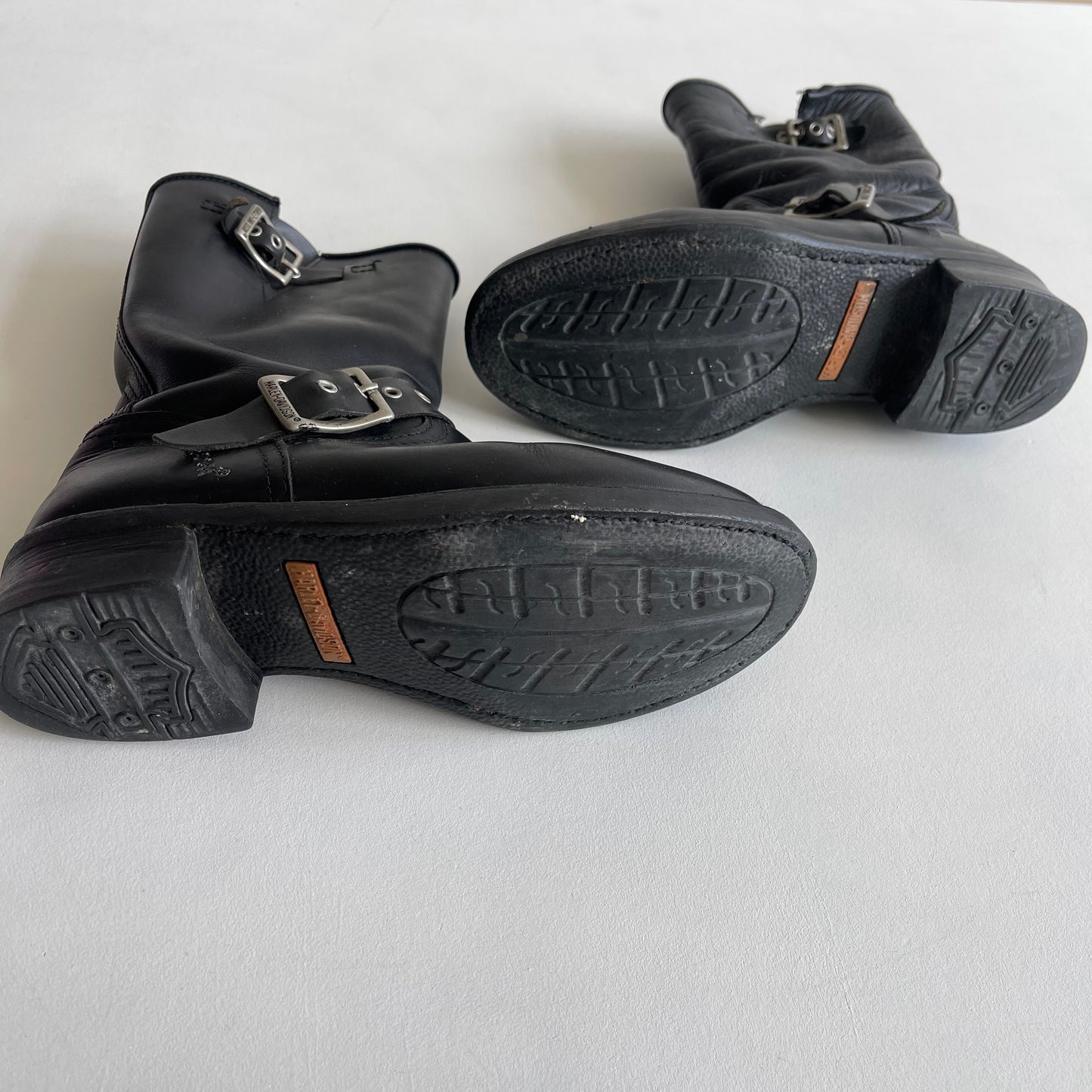 Black Harley Davidson Boots - Size UK6/EU39