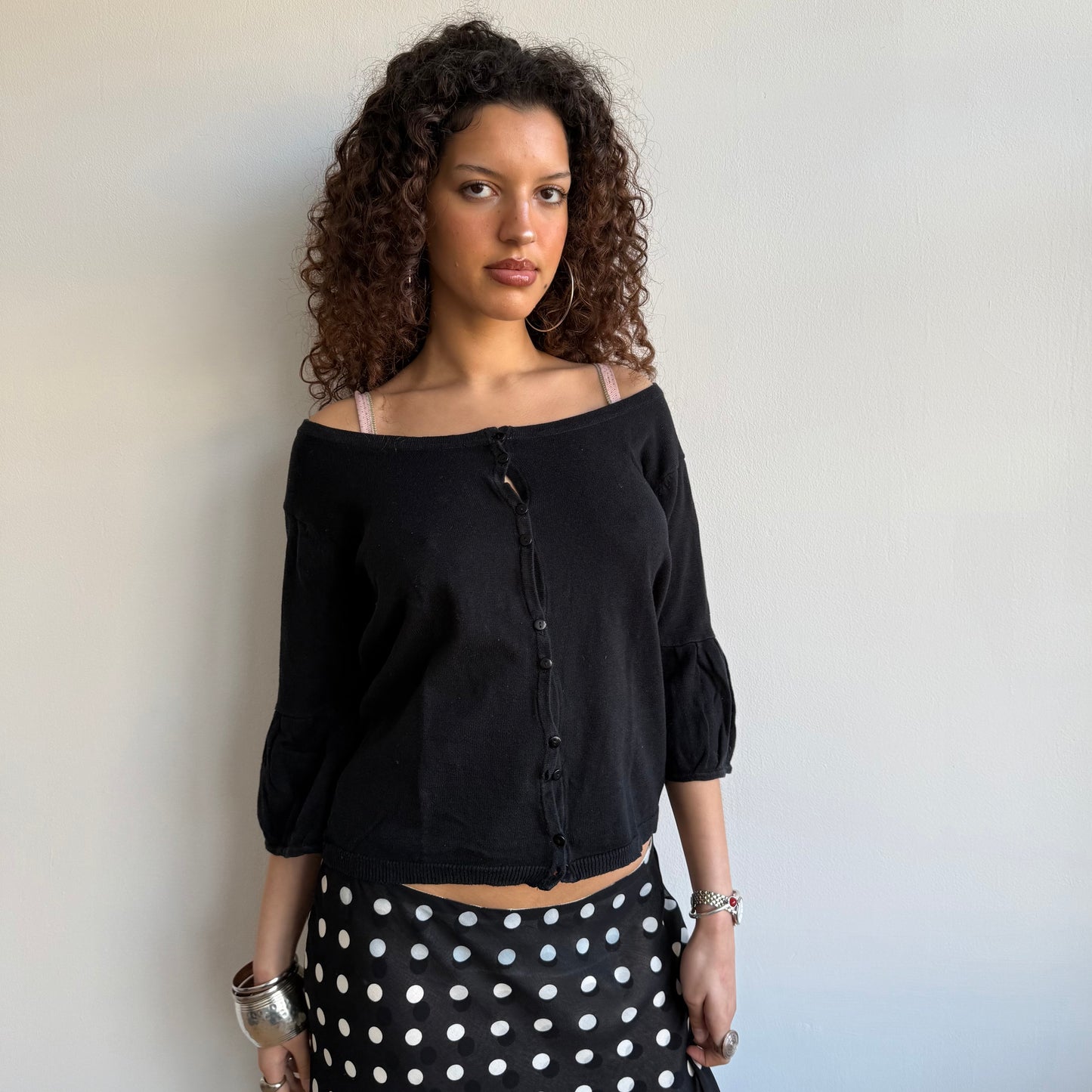 Black slouchy cardigan - Size M/L