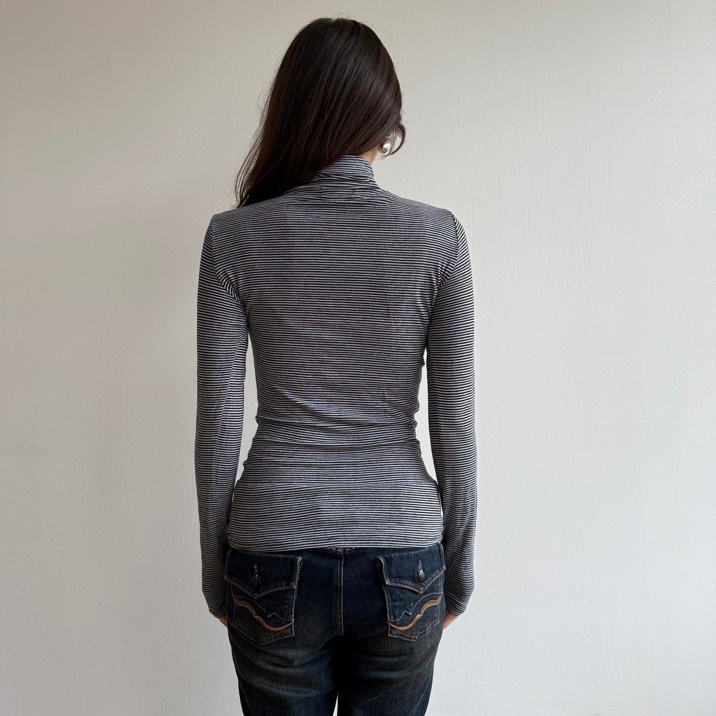 Black striped roll neck - Size S