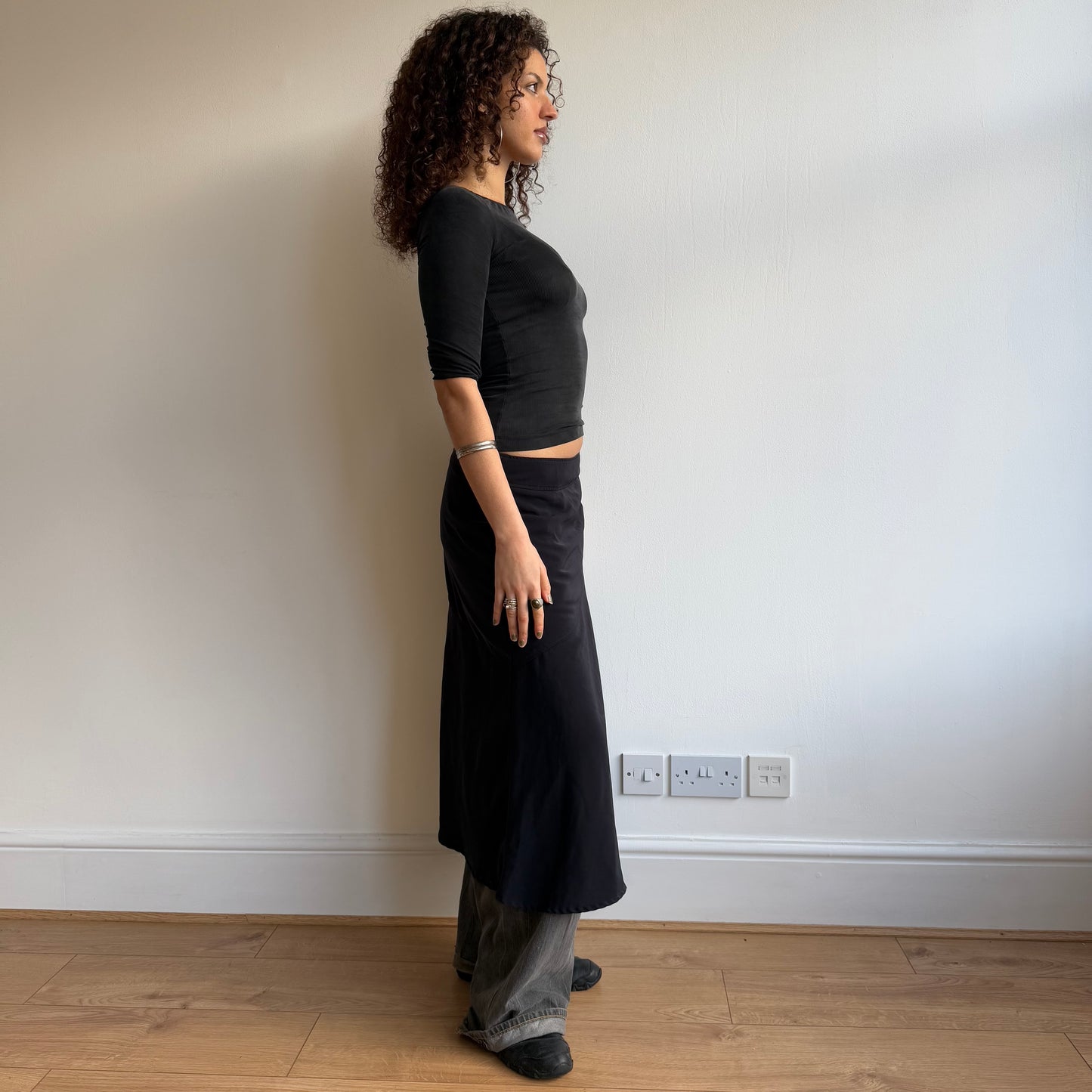 Navy midi skirt - Size L