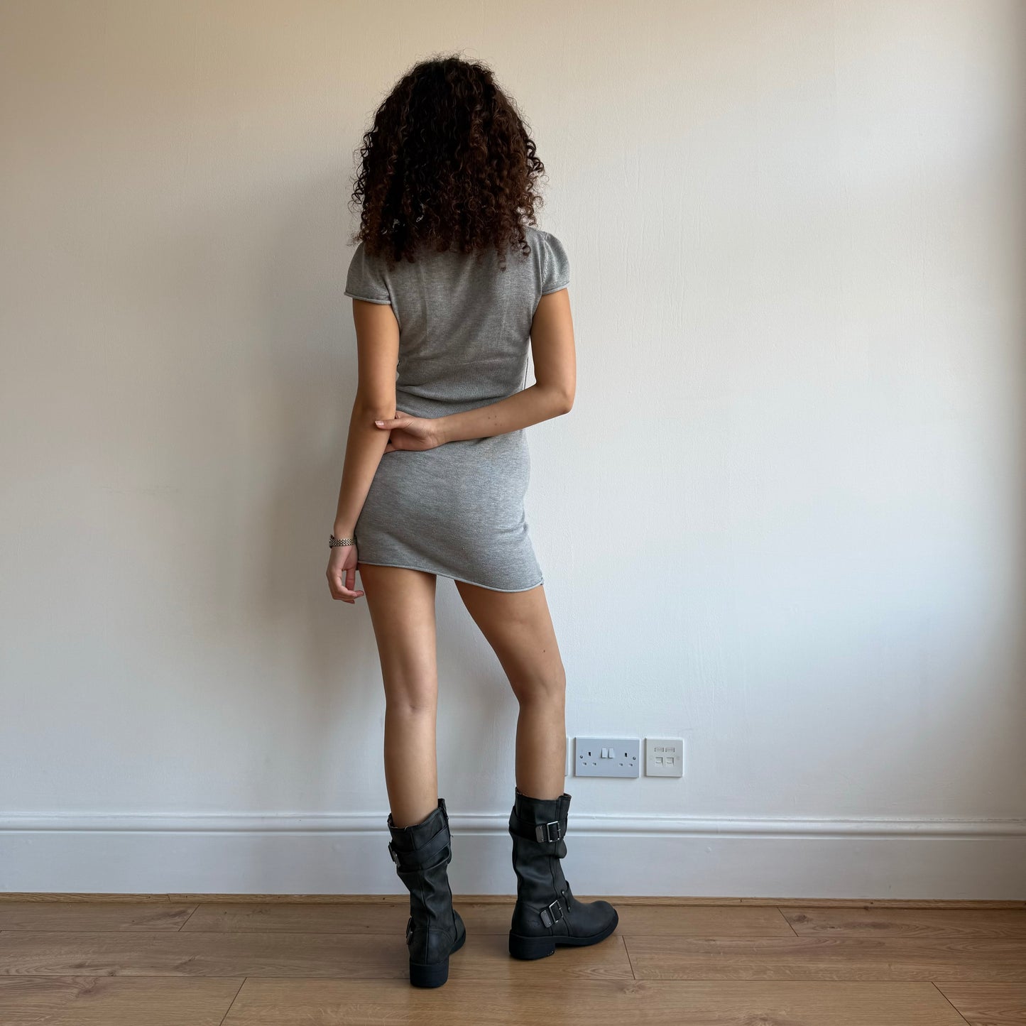 Grey knit dress - Size S