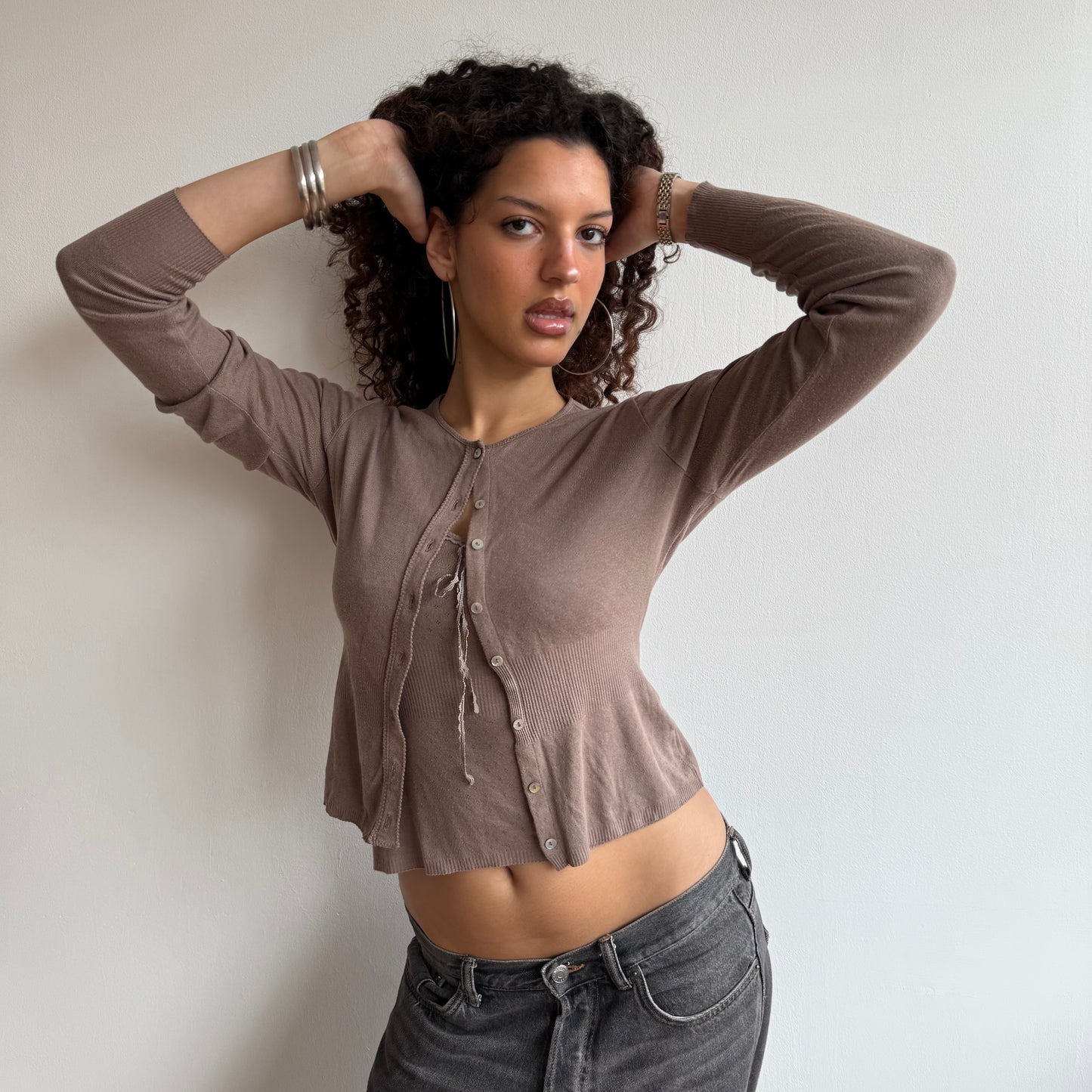Pointelle twin set - Size XS