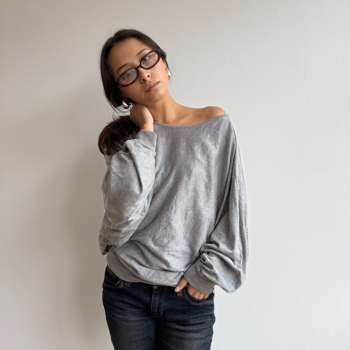 Grey slouchy jumper - Size S