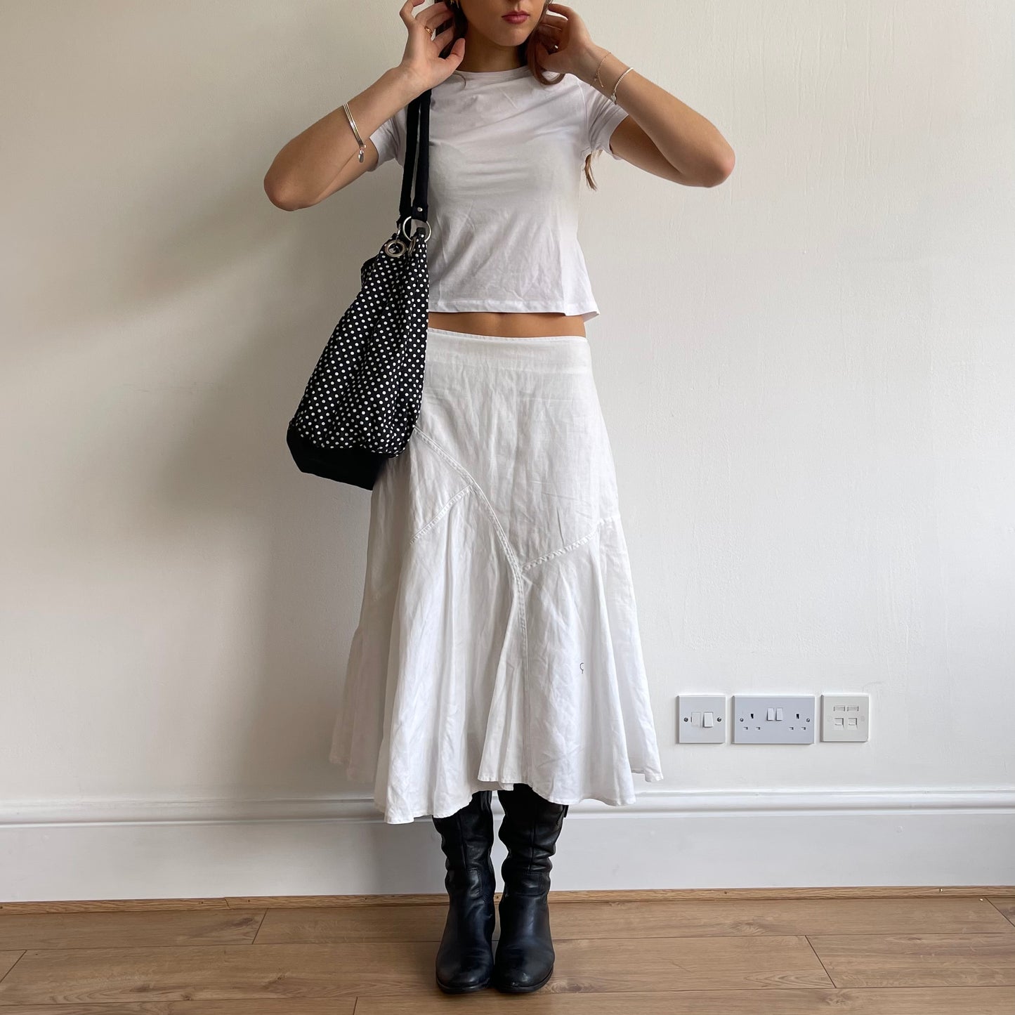 Black and white polka dot bag (1)