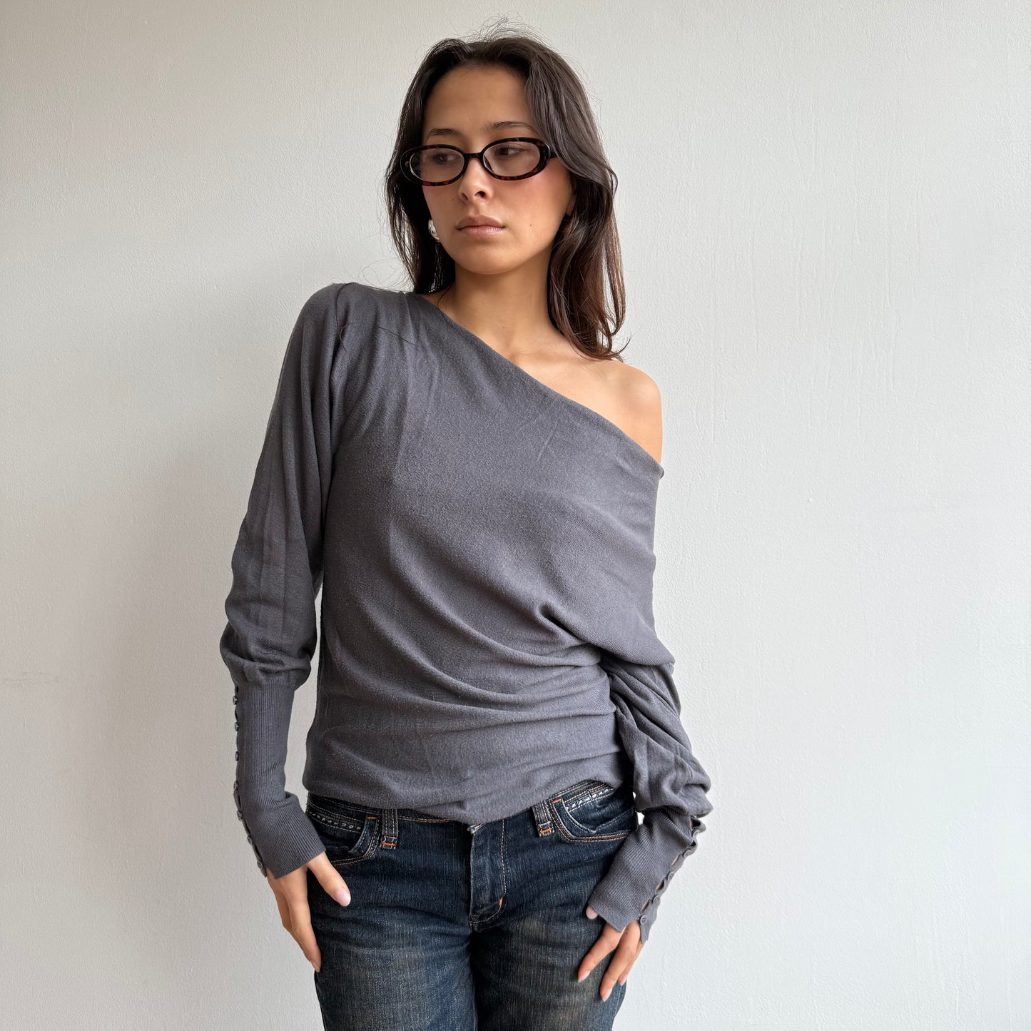 Grey slouchy knit - Size S (2)