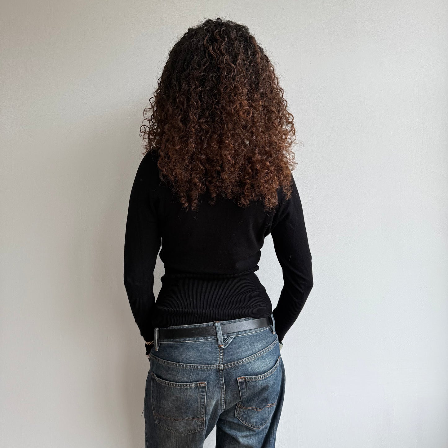 Black keyhole knit - Size S