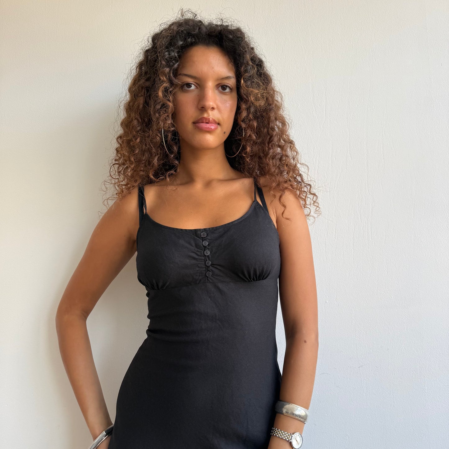 Black milkmaid dress - Size S