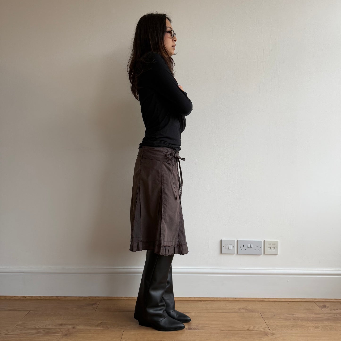Brown cargo skirt - Size S