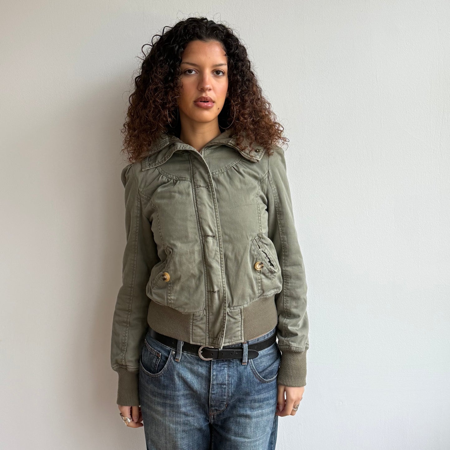 Khaki bomber coat - Size S