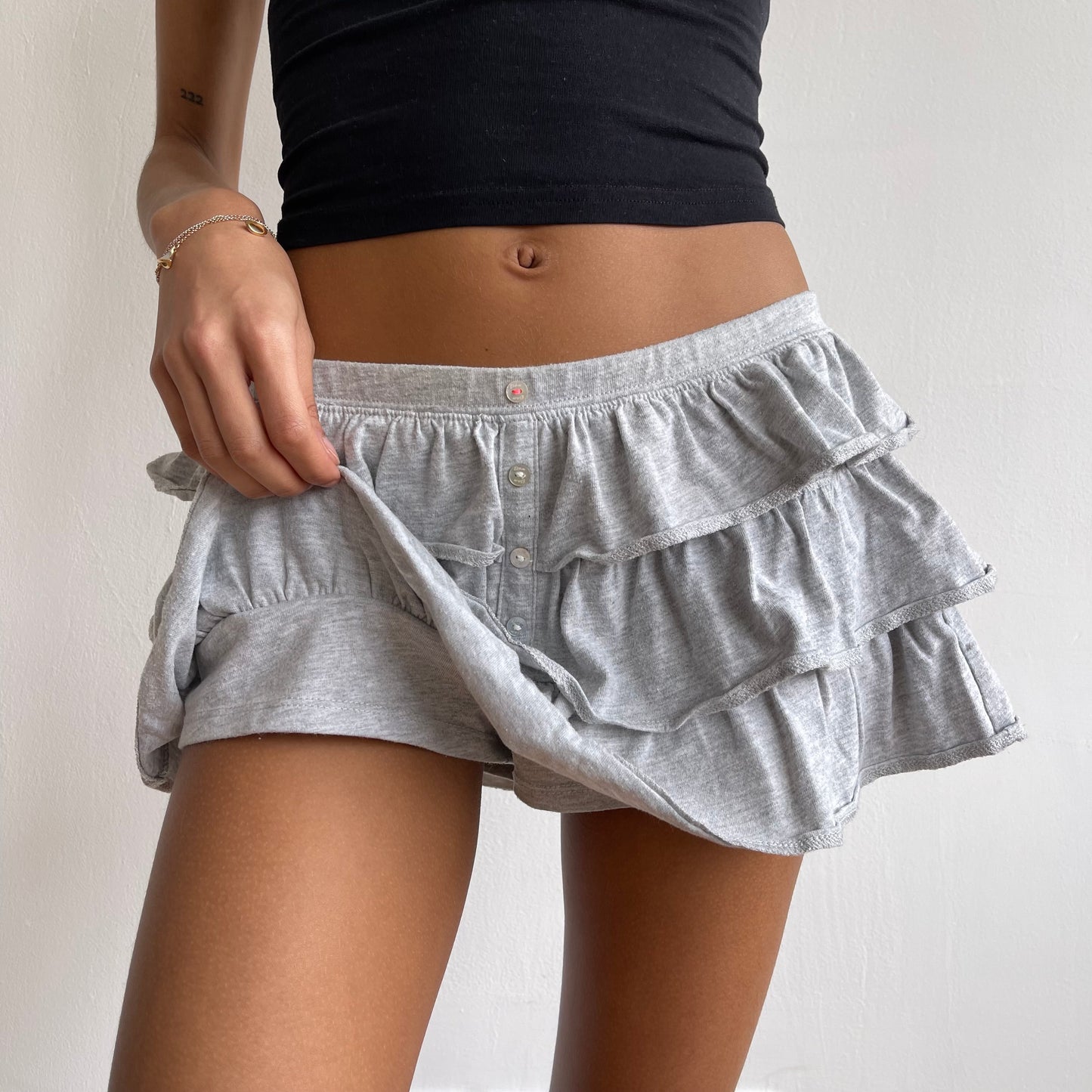 Grey rara frilly skirt - Size S