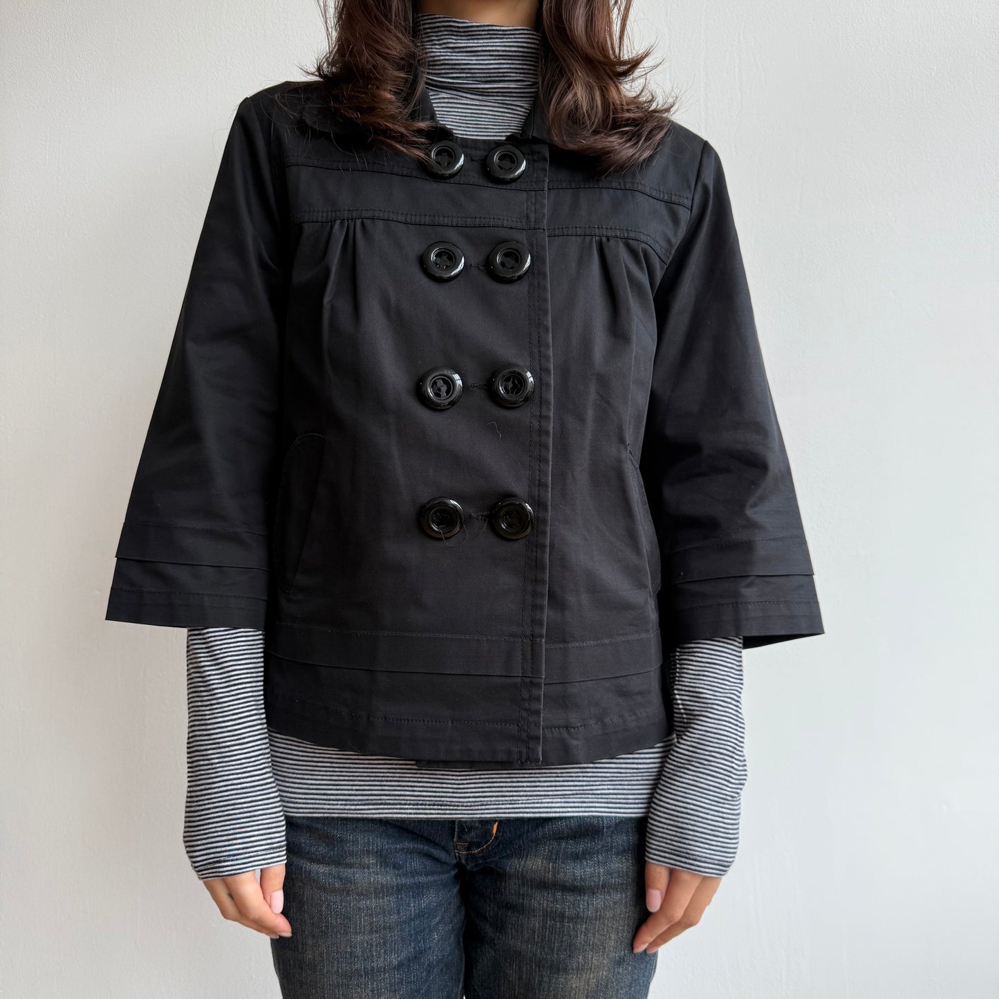 Black peacoat - Size S