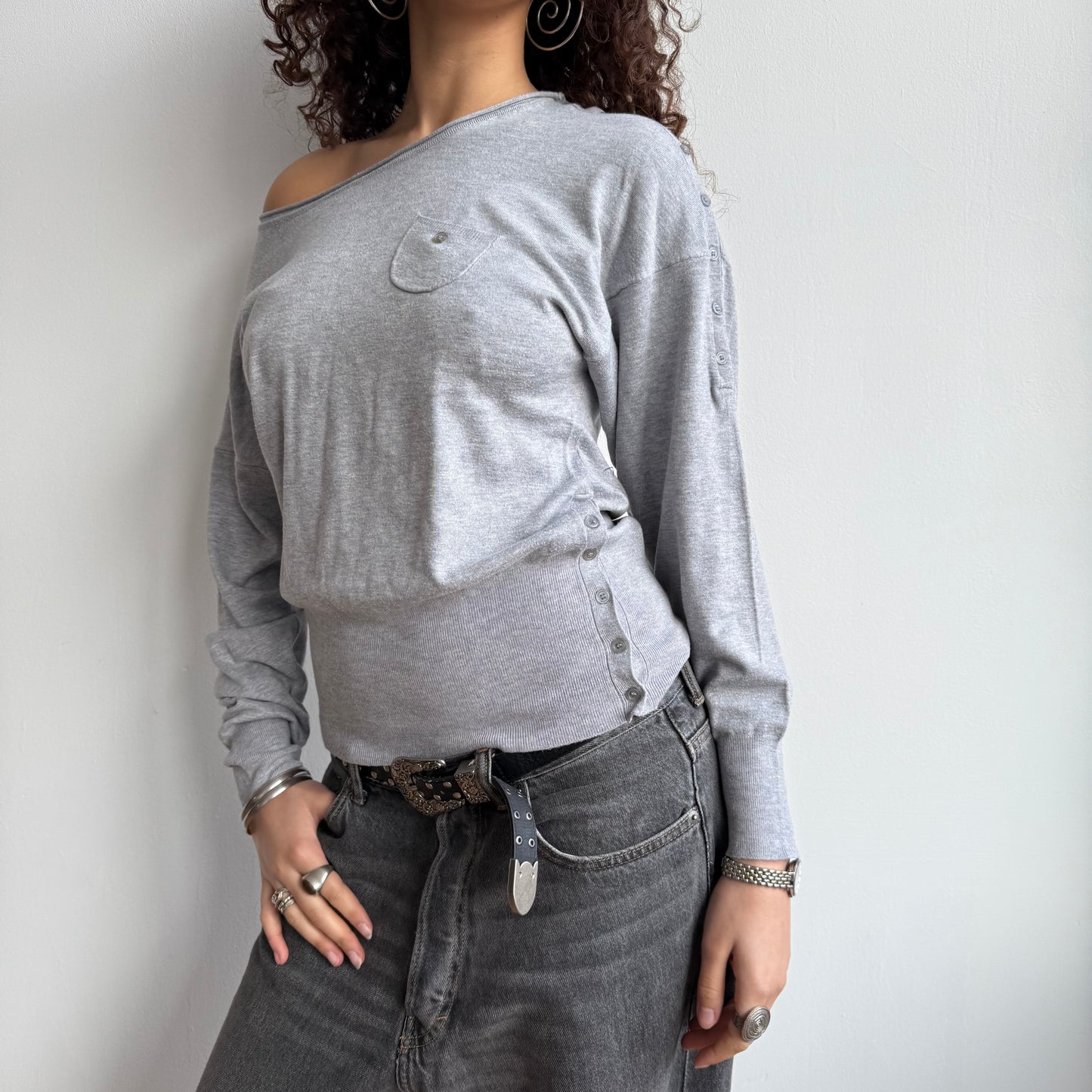 Grey slouchy knit - Size S