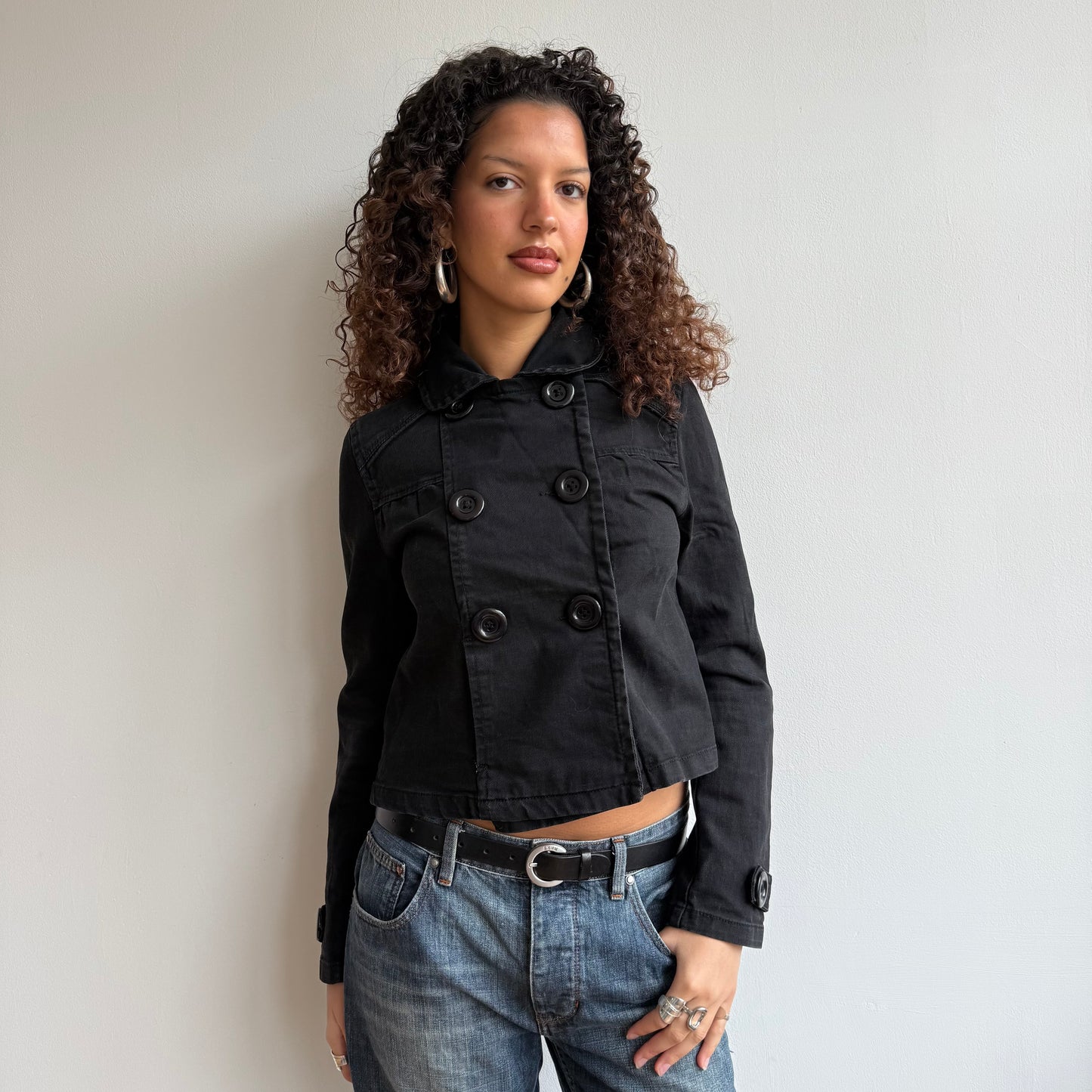 Black peacoat - Size S