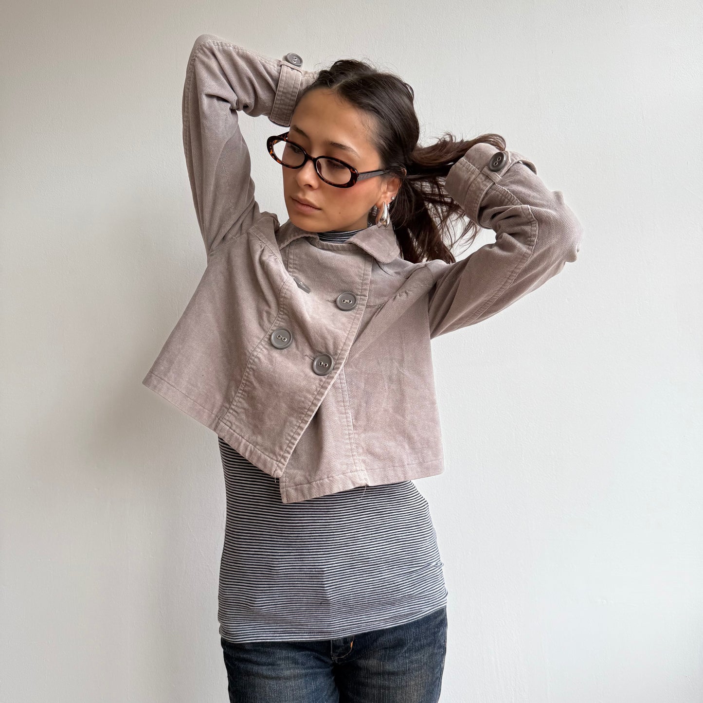 Beige peacoat - Size S