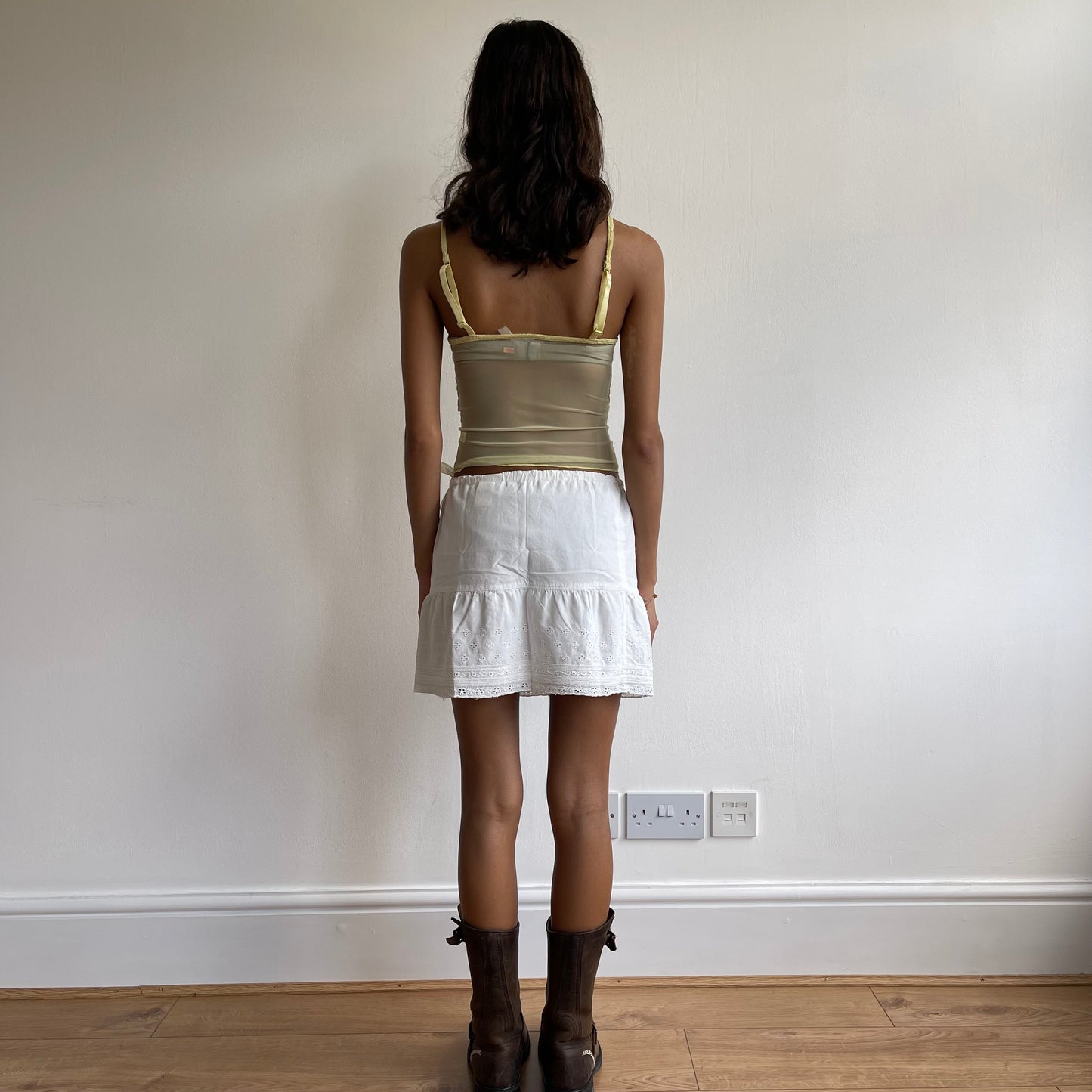 Yellow lace bustier cami - Size XS