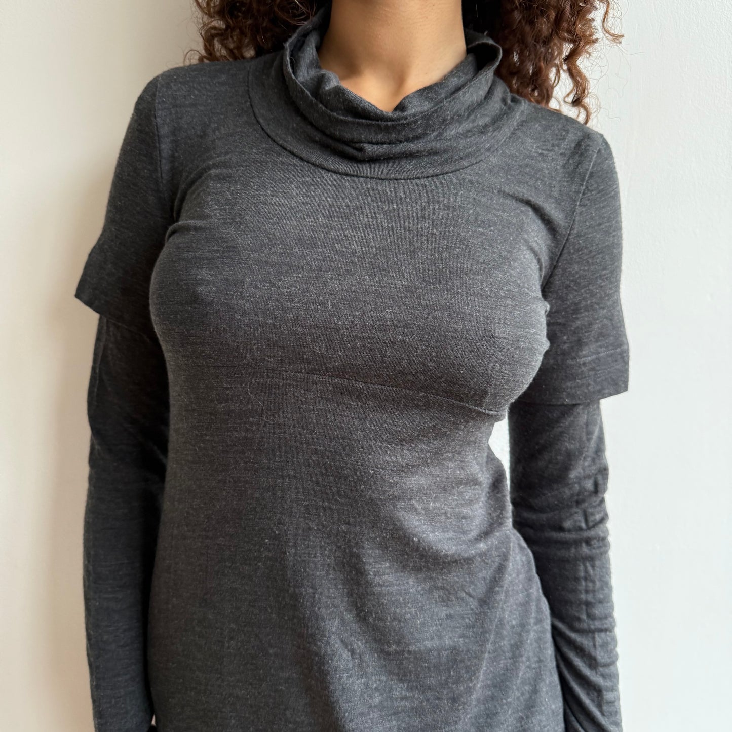 Grey roll neck dress - Size S/M