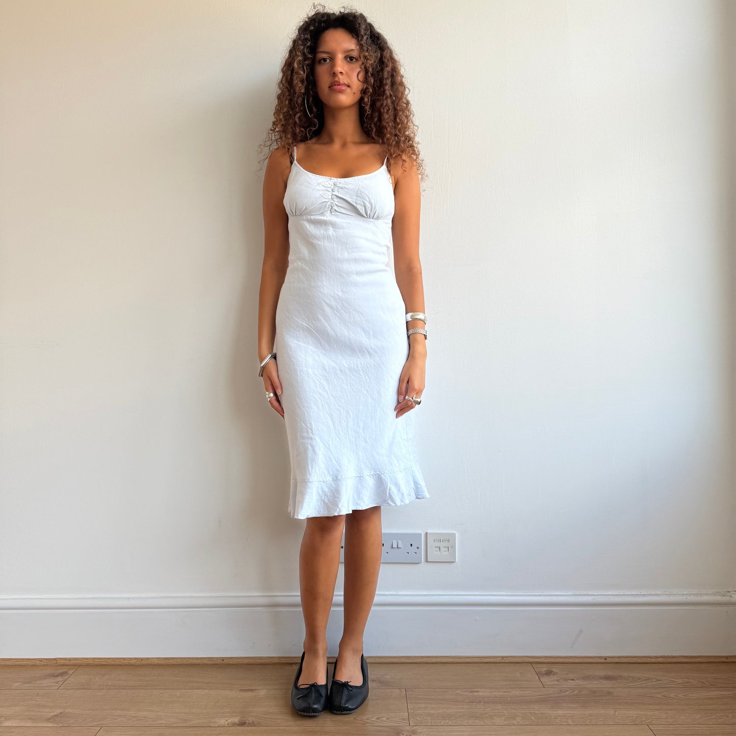 Powder blue milkmaid dress - Size S