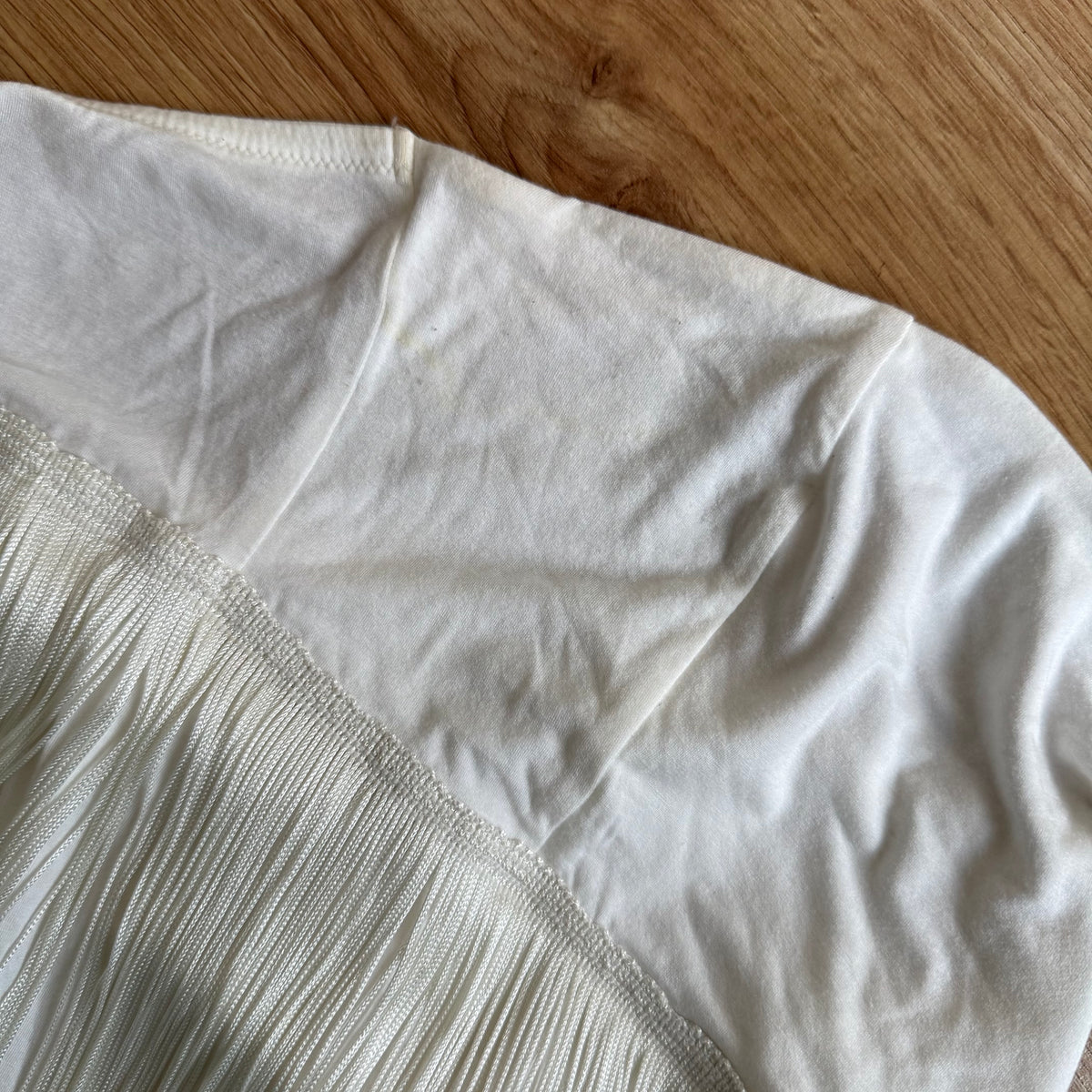 Cream tassel tube top - Size S