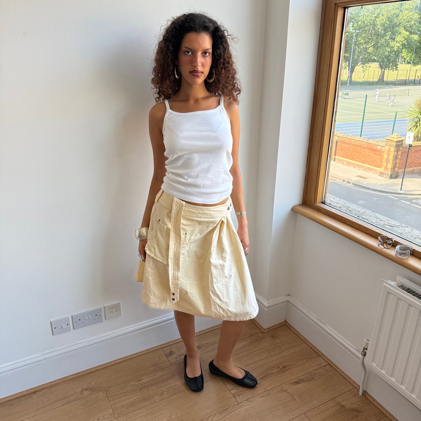 Diesel butter yellow cargo skirt - Size XS + S
