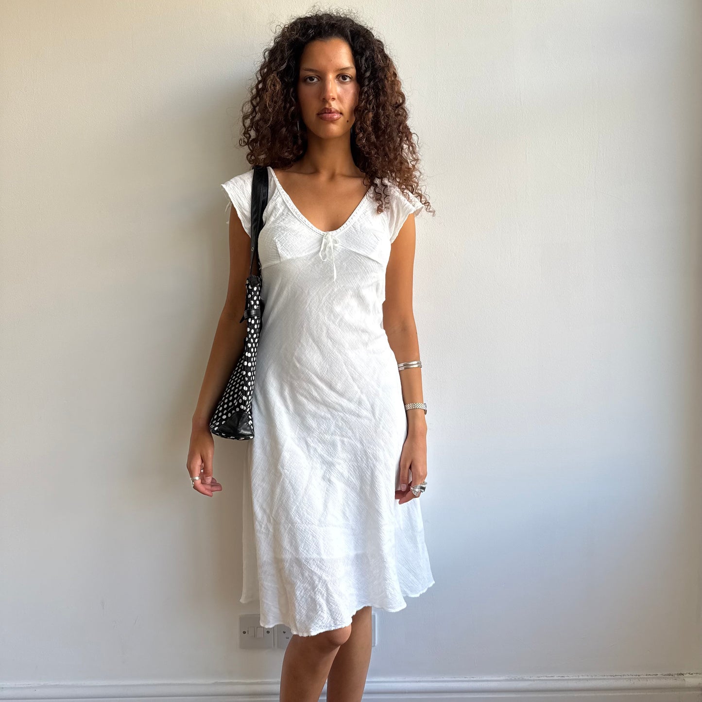 White milkmaid dress - Size S