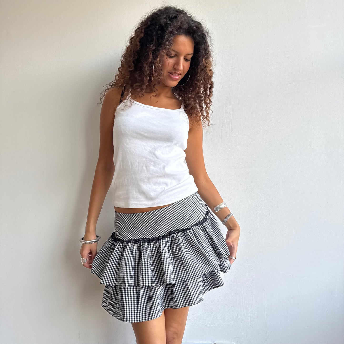 Gingham rara skirt - Size S