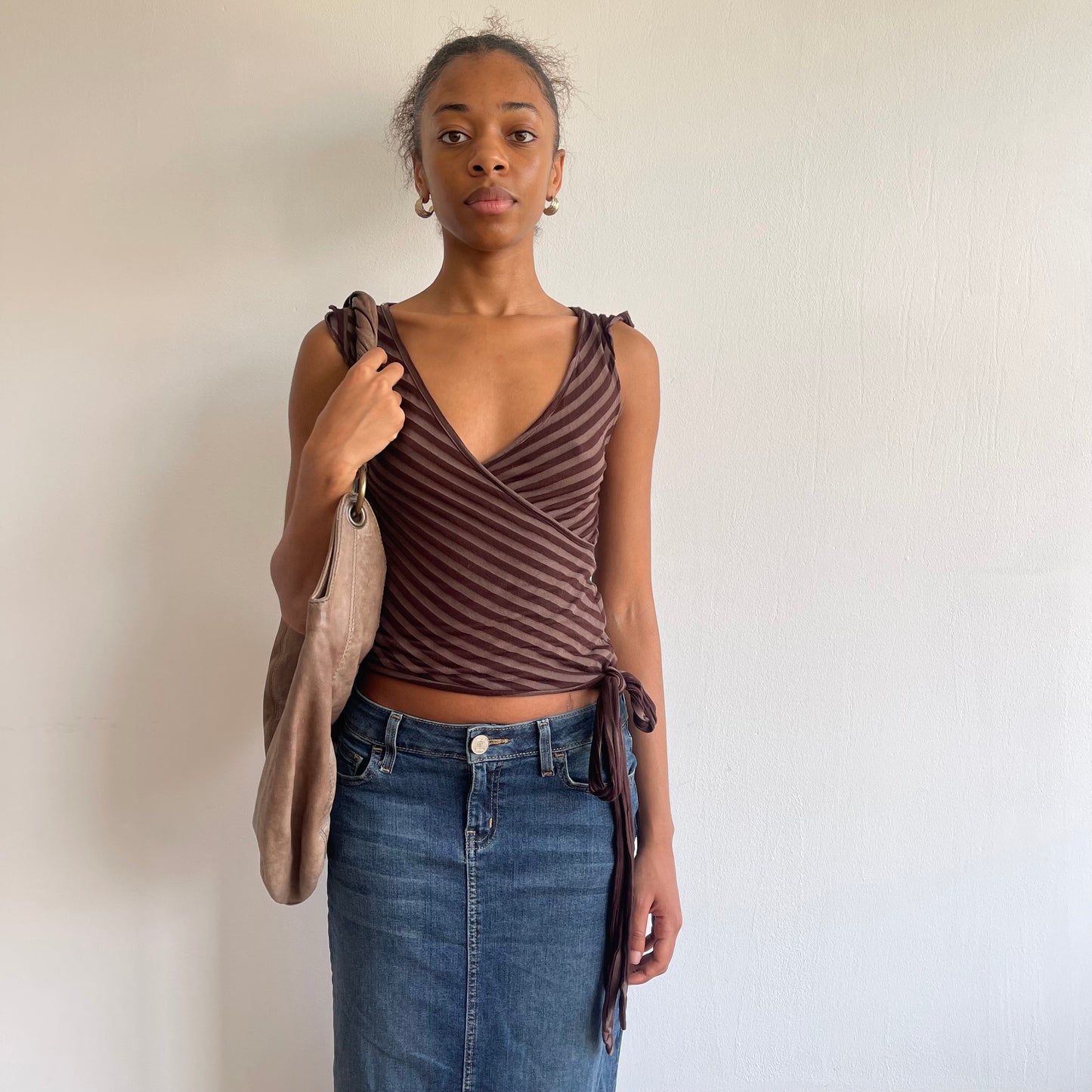 Large leather boho bag