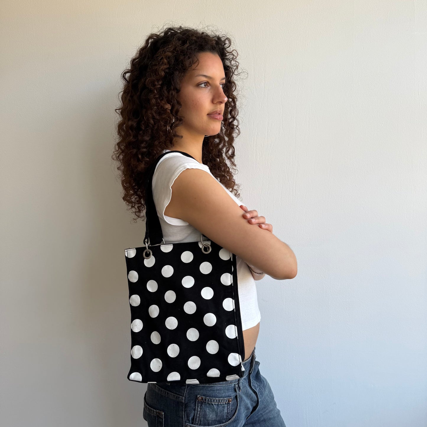 Polka dot handbag
