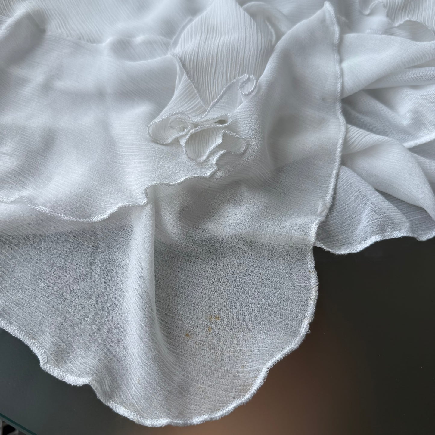 White ruffle dress - Size S