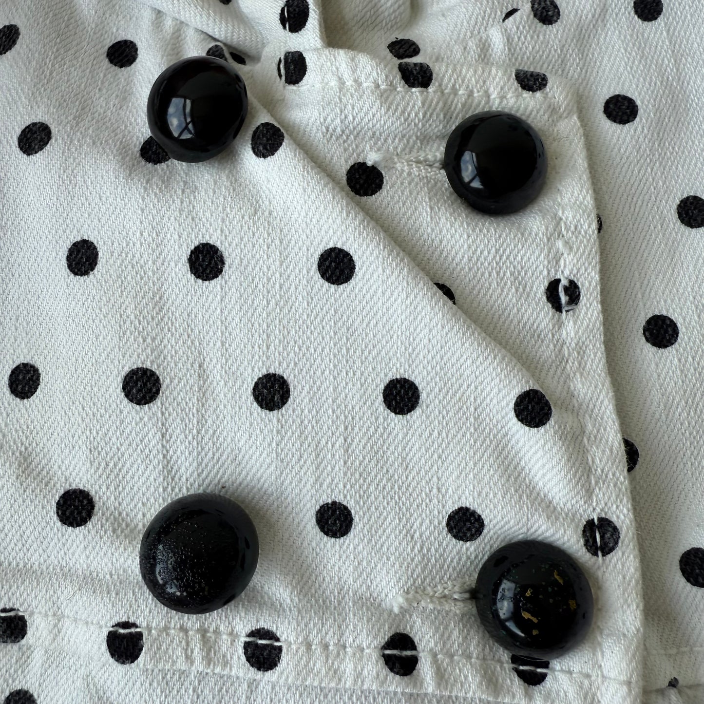 White polka dot peacoat - Size S