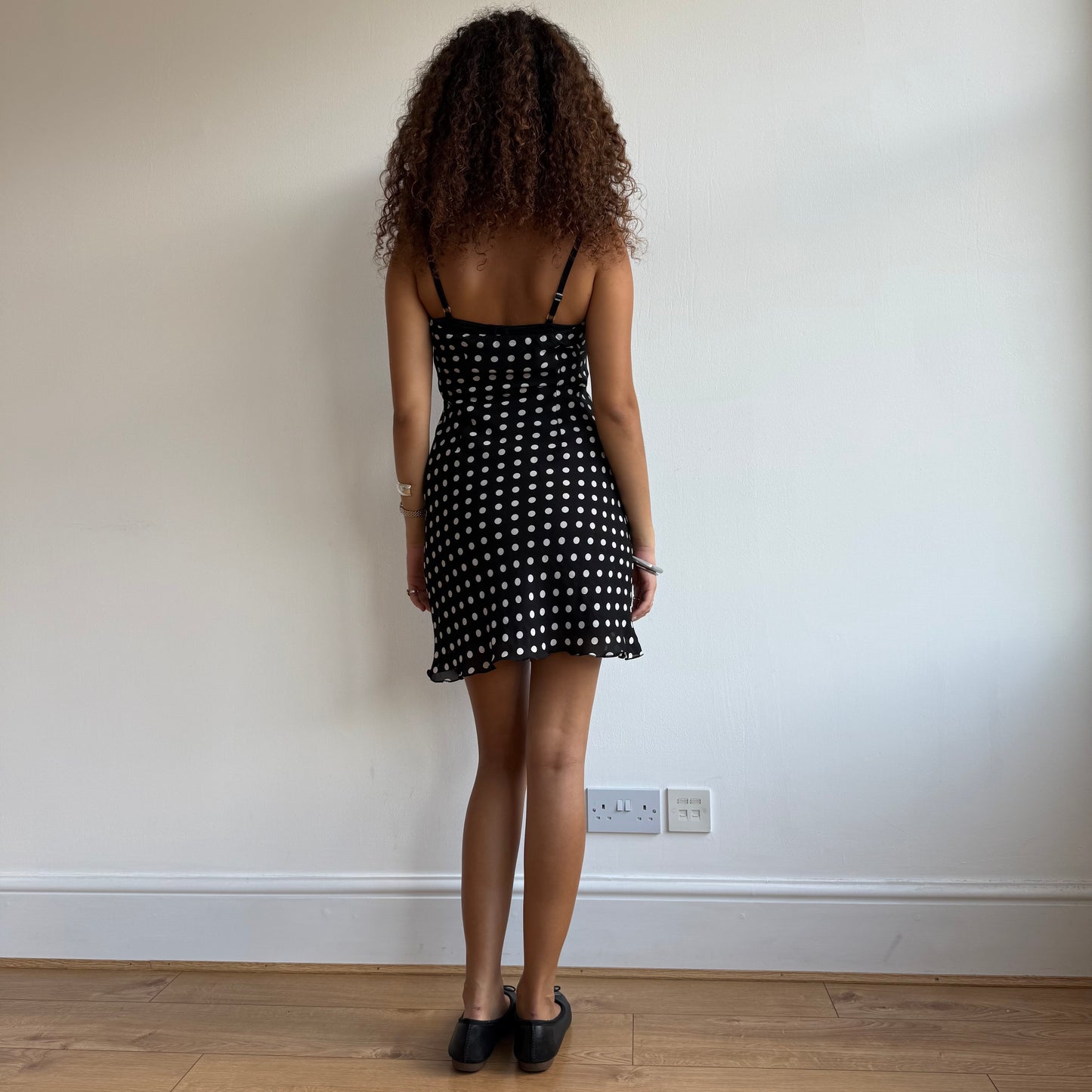 Polka dot halter neck dress - Size XS