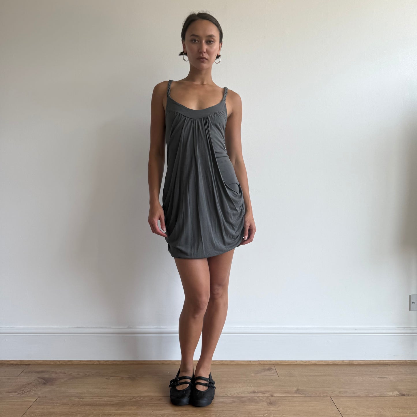 Grey bubble hem dress - Size S