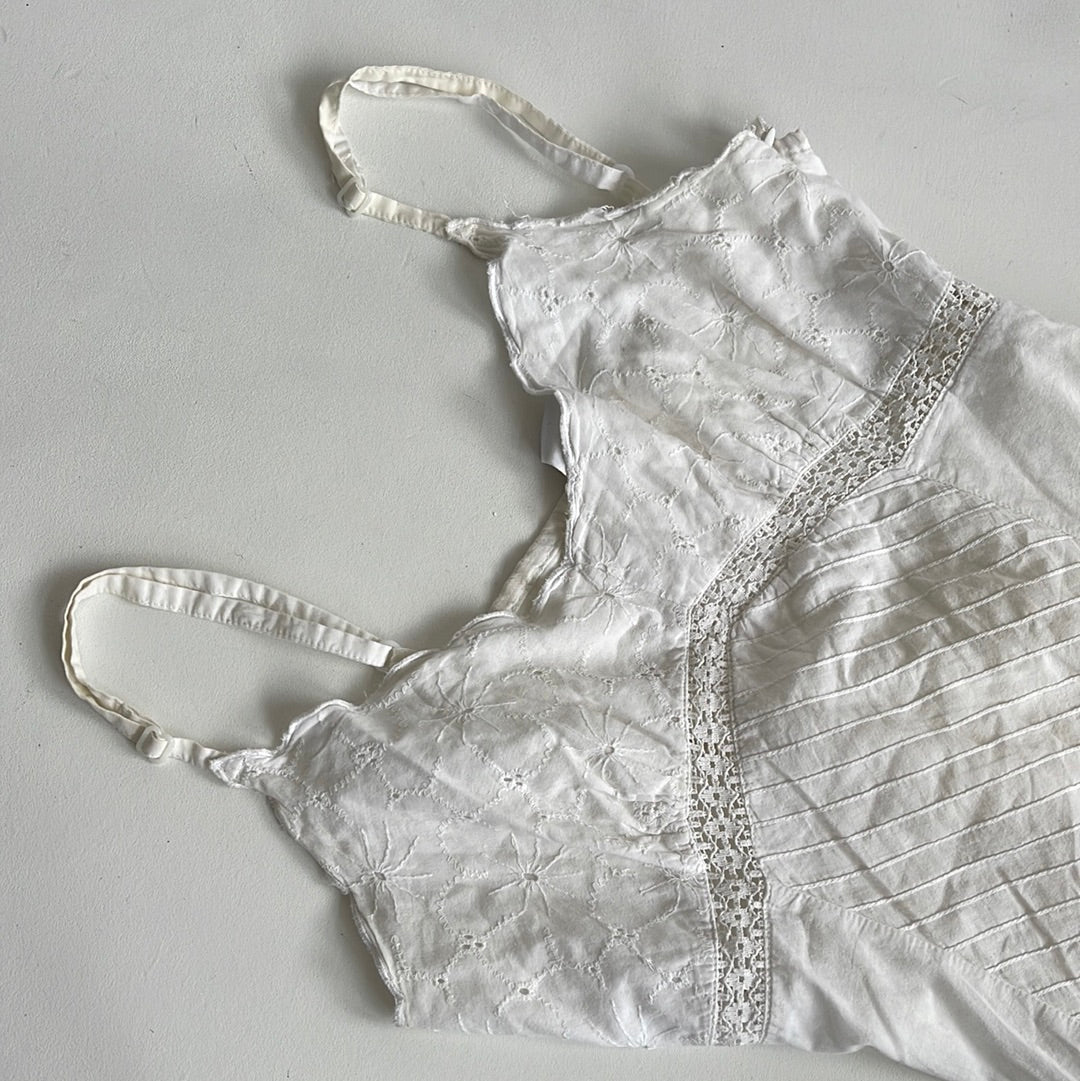 White broderie midi dress - Size S