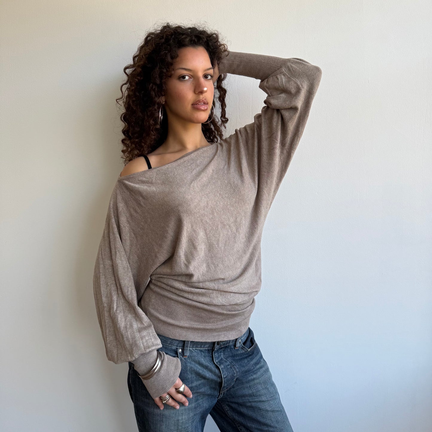 Taupe slouchy knit - Size M