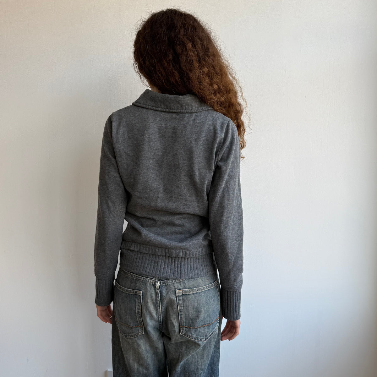 Charcoal grey peacoat bomber - Size M