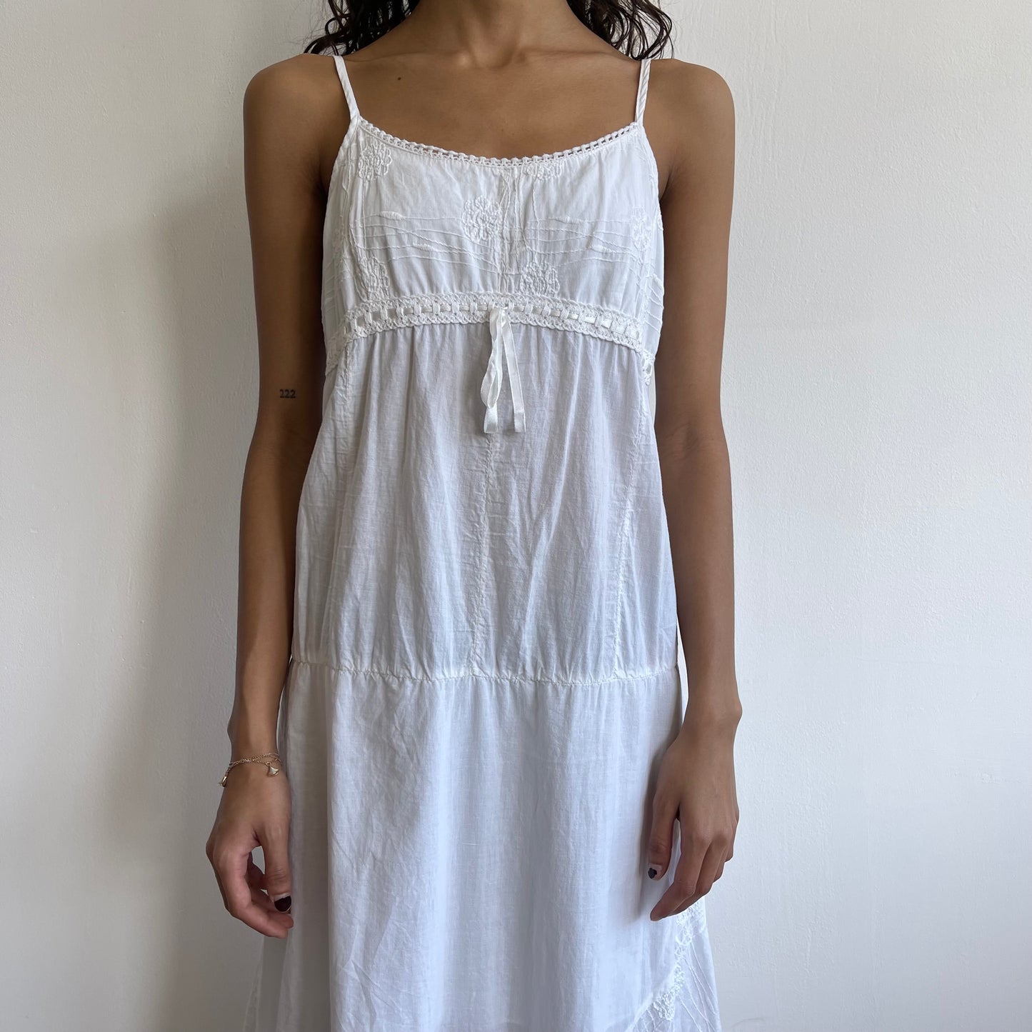 White boho maxi dress - Size S
