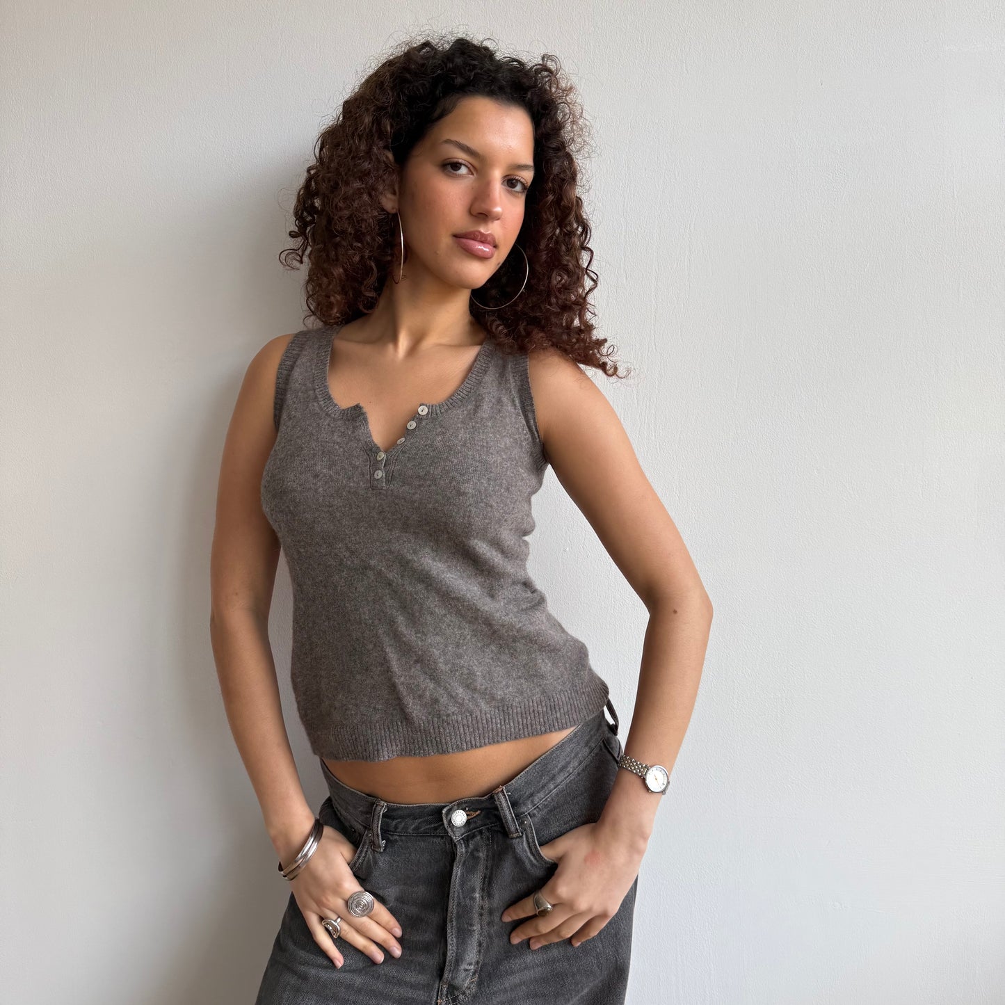 Brown cashmere vest - Size S