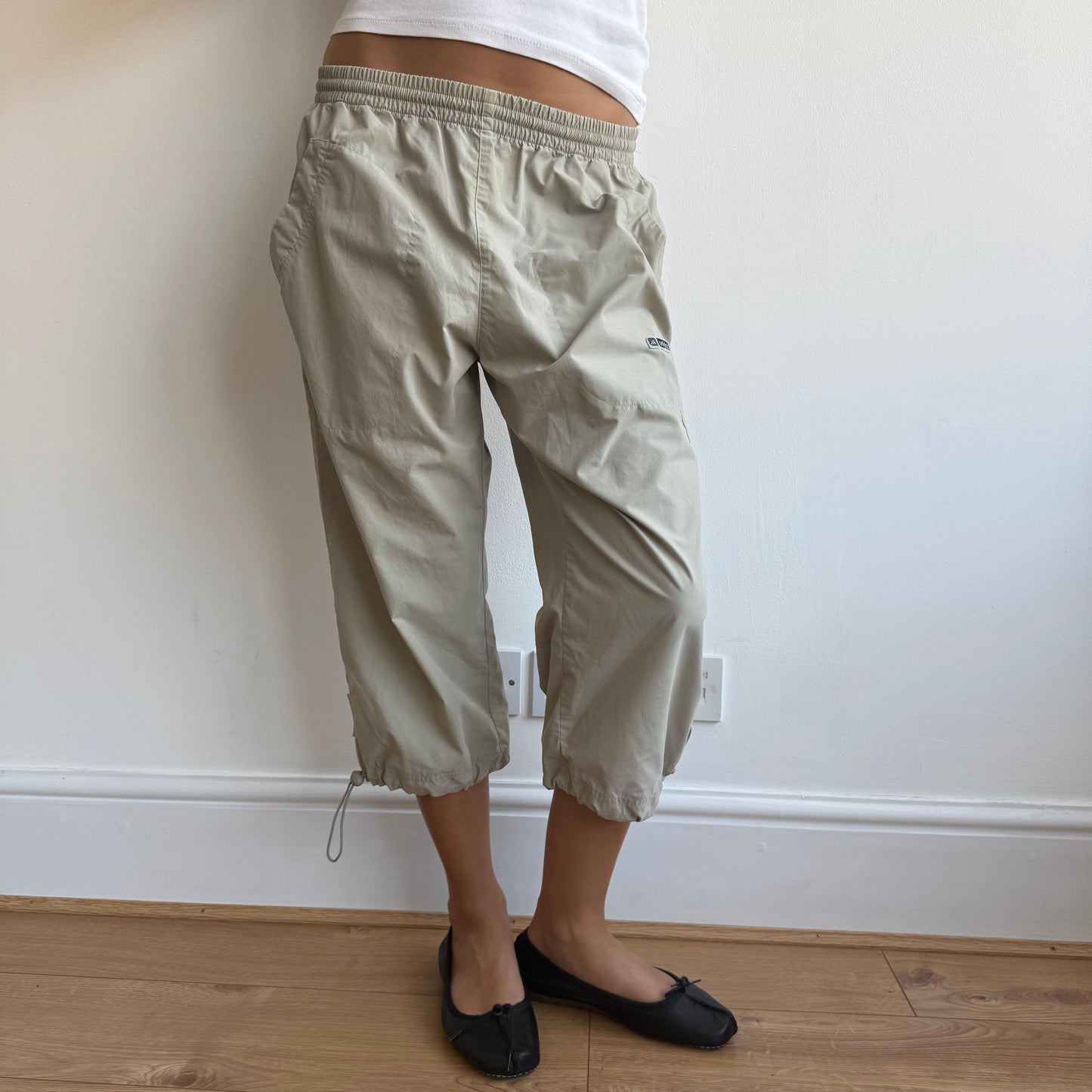 Beige Adidas cargo capris - Size M
