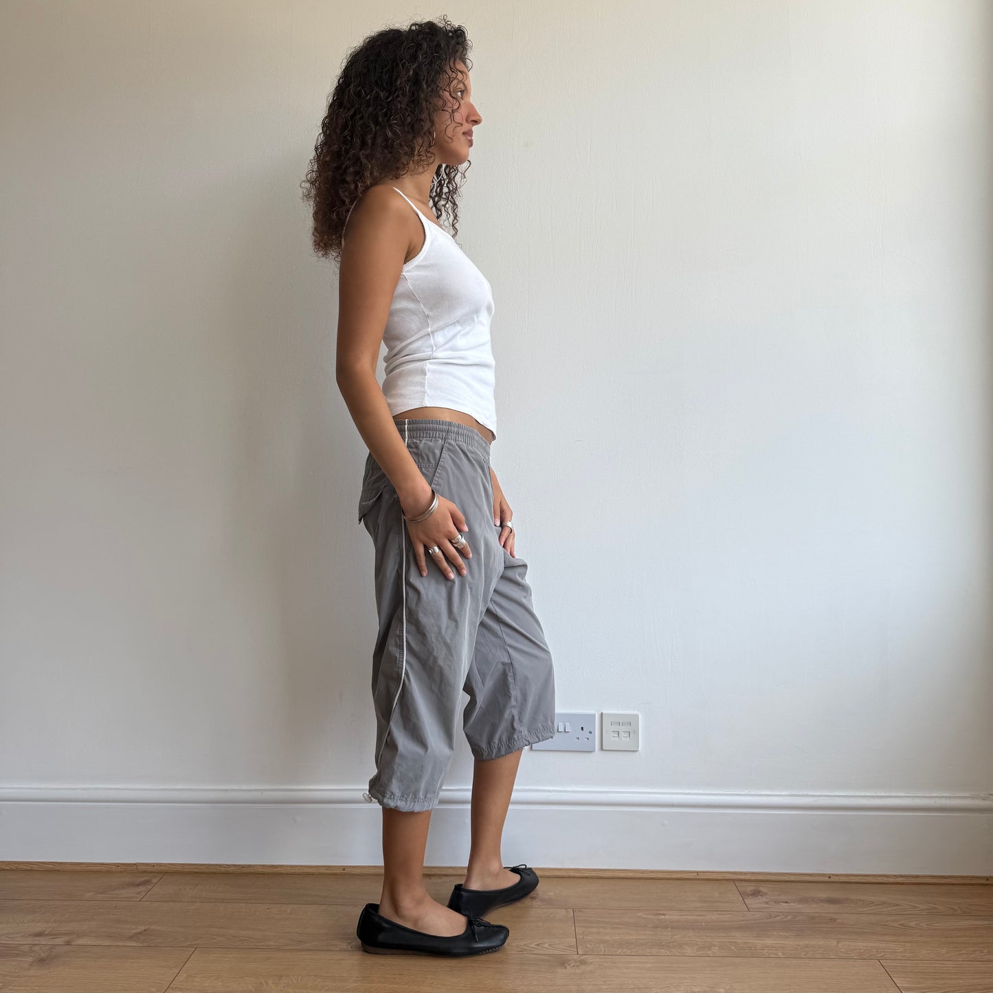Dark grey Adidas capris - Size S