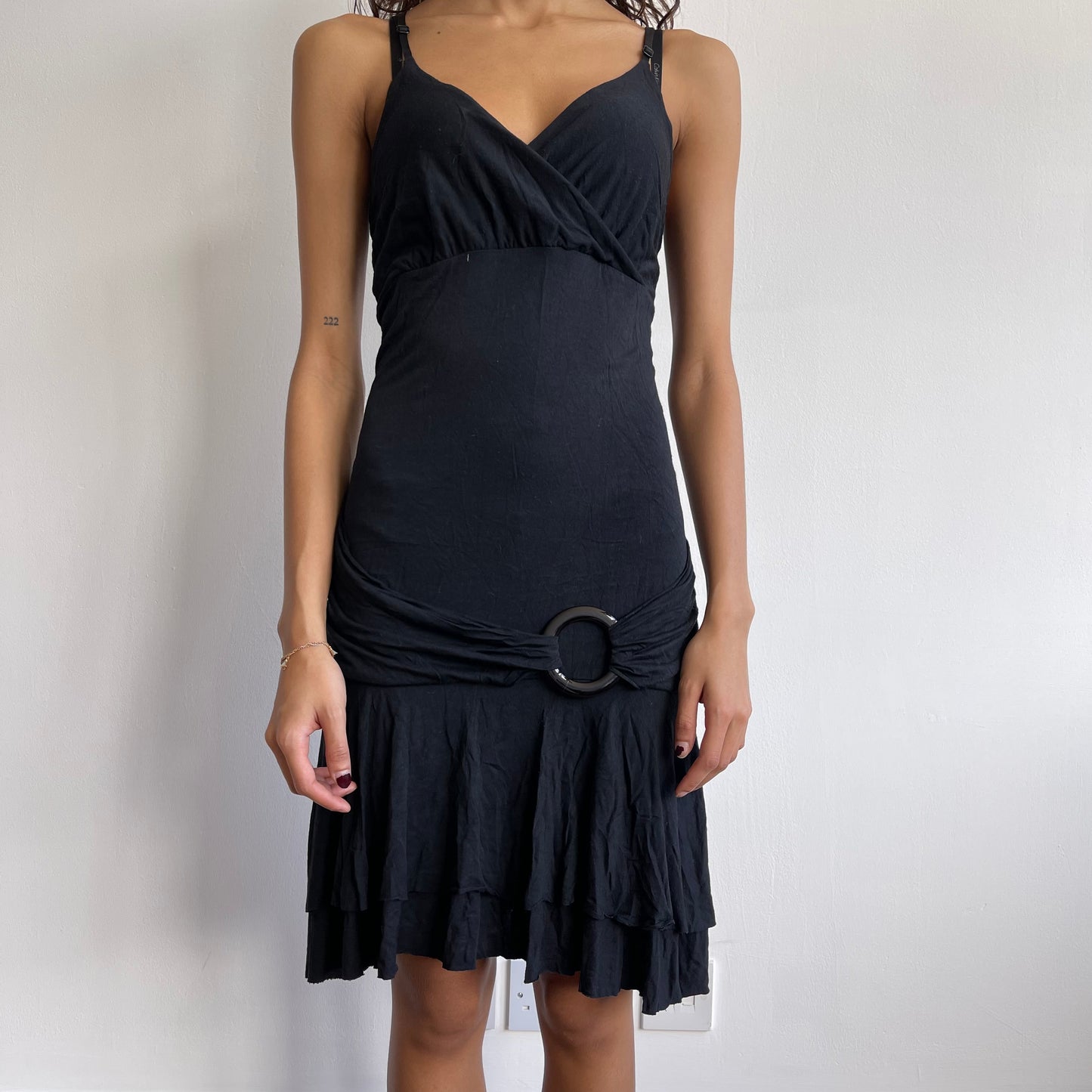 Black O-ring dress - Size S